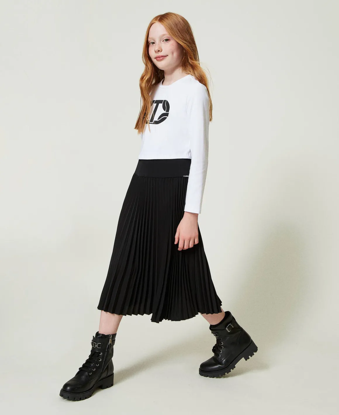 TWINSET Milano Gonna Lunga In Crêpe De Chine Plissé | Gonne