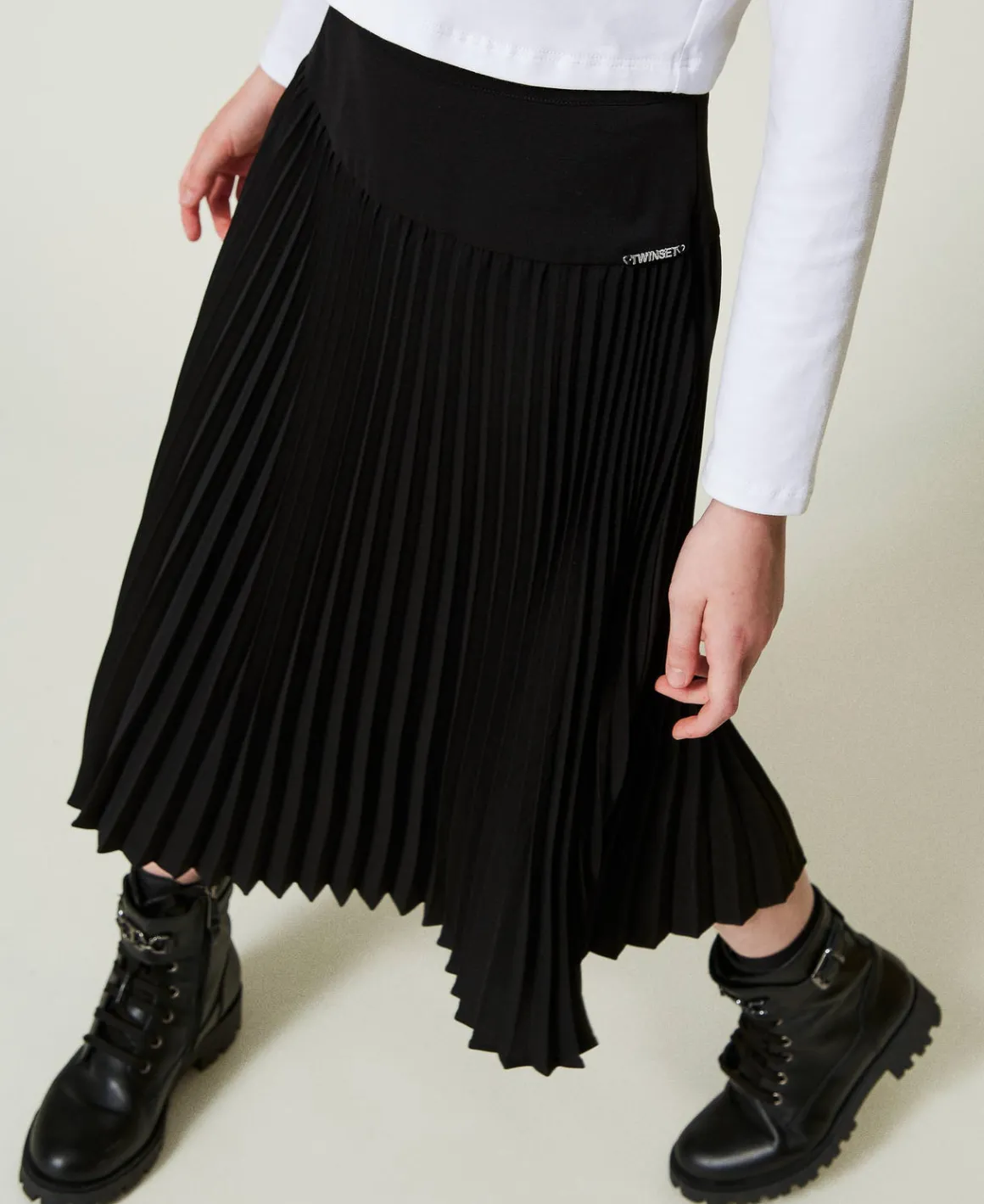 TWINSET Milano Gonna Lunga In Crêpe De Chine Plissé | Gonne