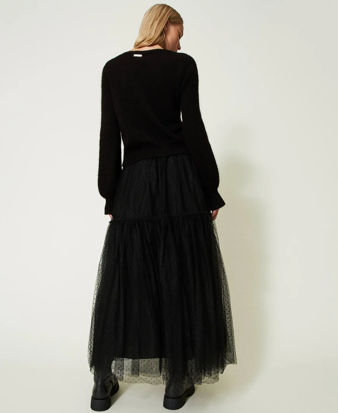 TWINSET Milano Gonna Lunga In Tulle Plumetis | Gonne
