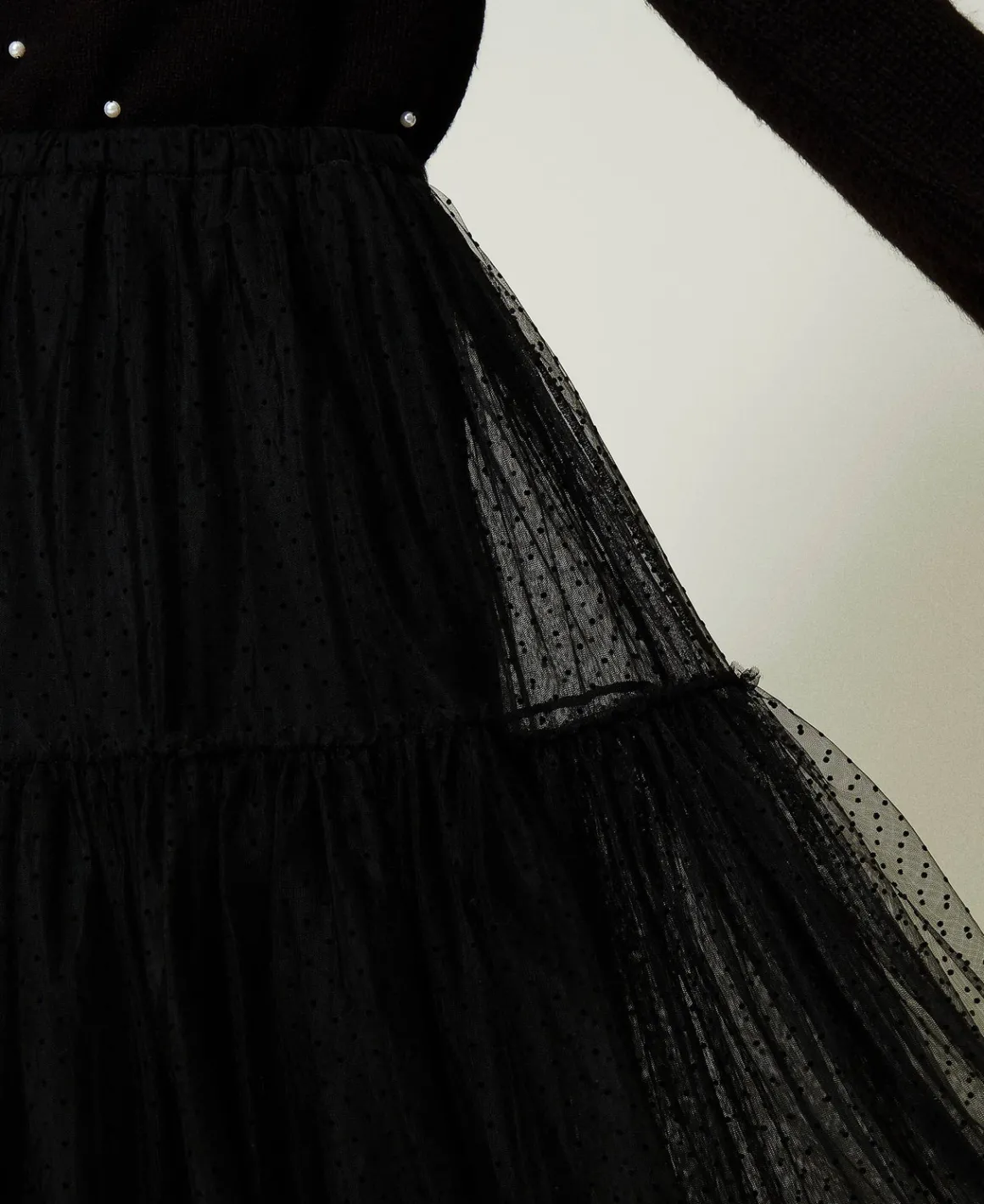 TWINSET Milano Gonna Lunga In Tulle Plumetis | Gonne