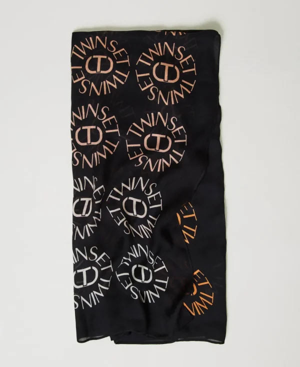 TWINSET Milano Kefiah Con Stampa Oval T E Logo | Sciarpe