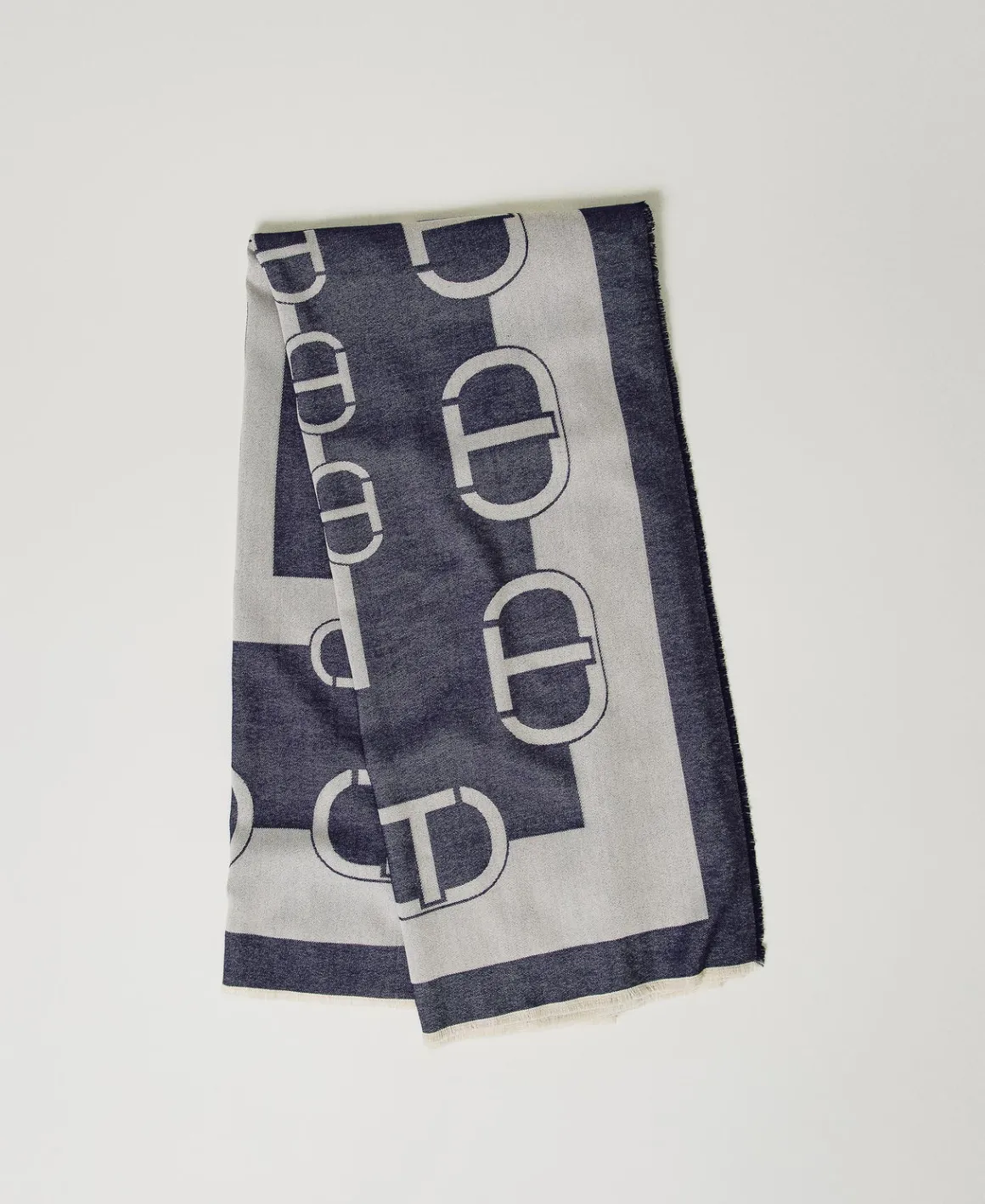 TWINSET Milano Kefiah Jacquard Con Logo | Sciarpe