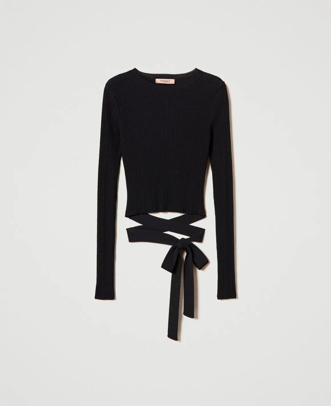 TWINSET Milano Maglia A Costine Con Fiocco | Maglie E Cardigan