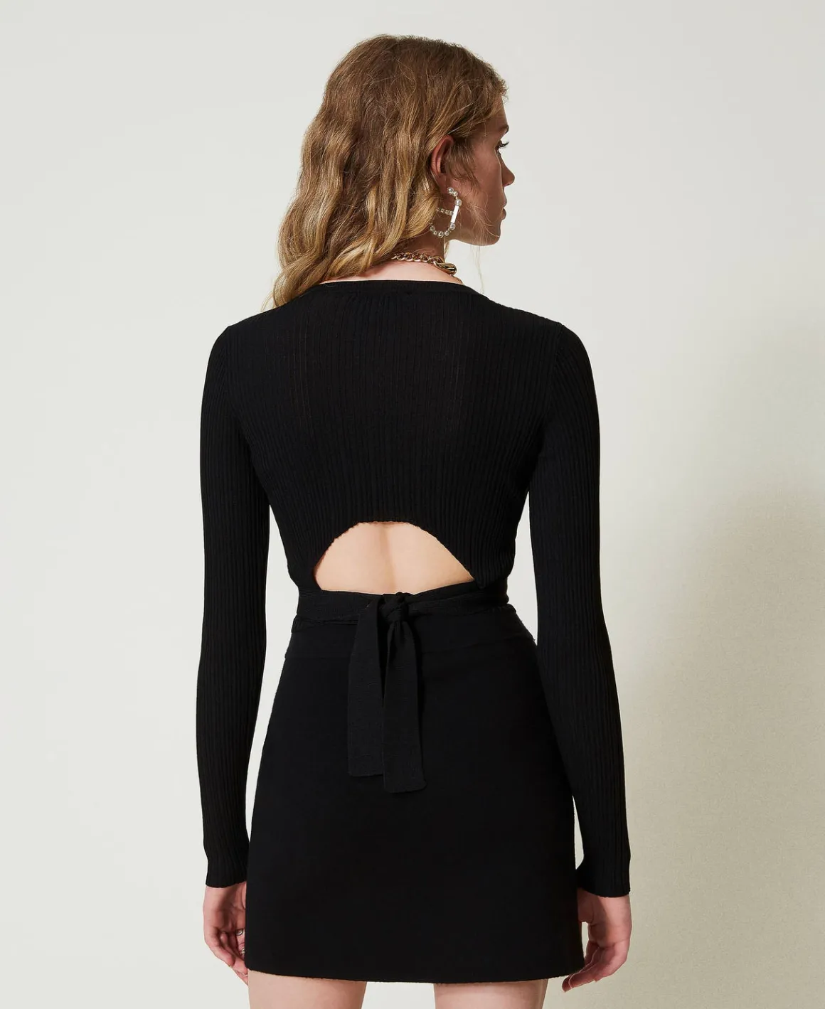 TWINSET Milano Maglia A Costine Con Fiocco | Maglie E Cardigan
