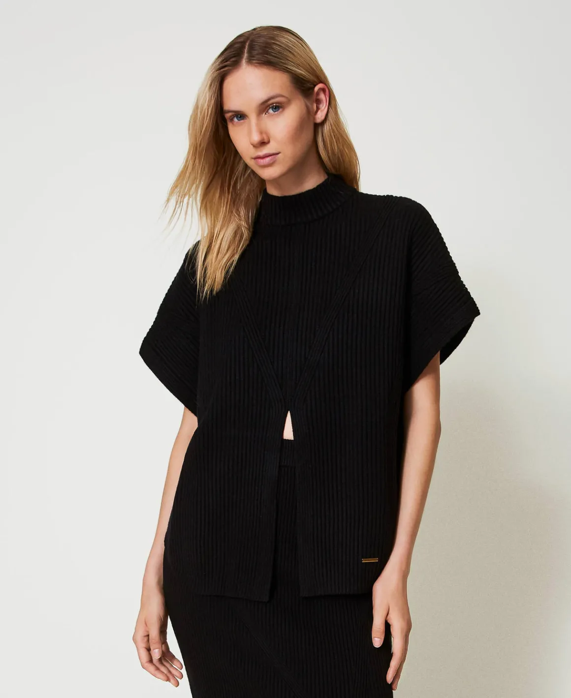 TWINSET Milano Maglia A Poncho A Costine | Poncho