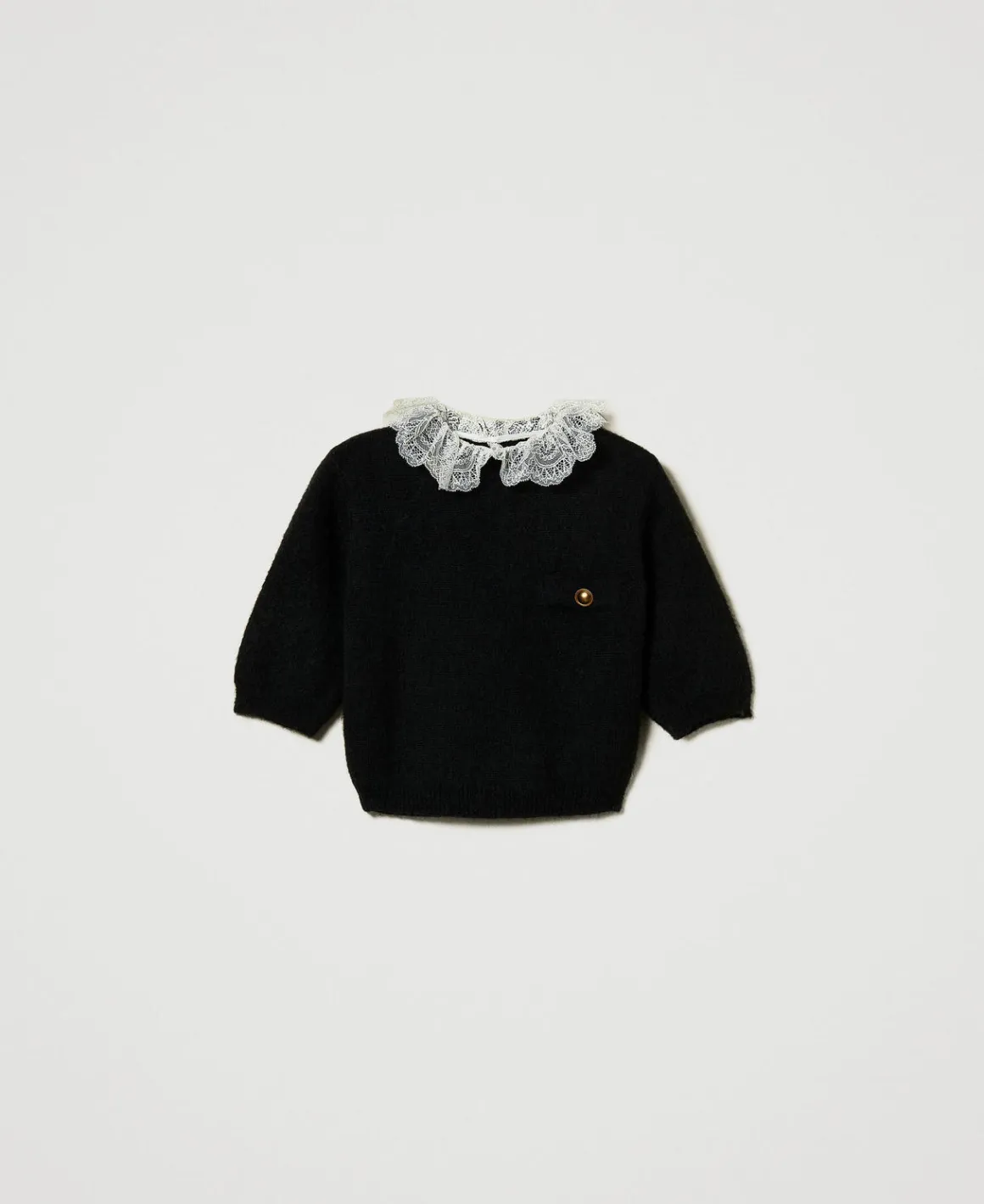 TWINSET Milano Maglia 'Charlotte' In Misto Mohair Con Pizzo | Maglie E Cardigan
