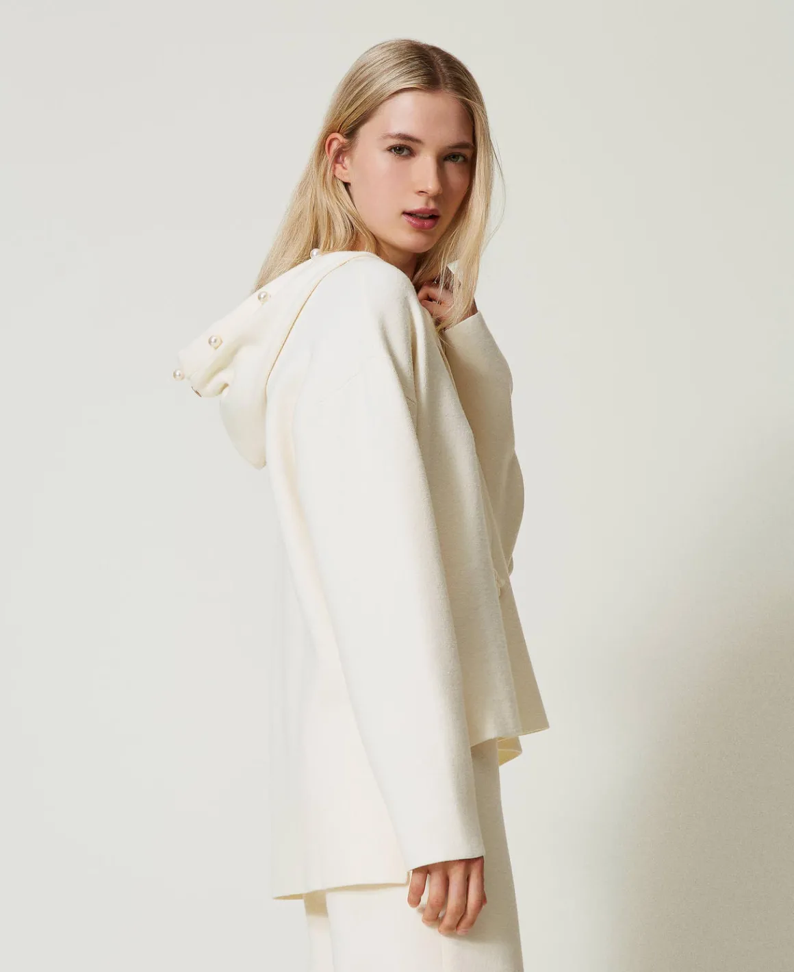 TWINSET Milano Maglia Con Cappuccio E Perle | Felpe | Maglie E Cardigan