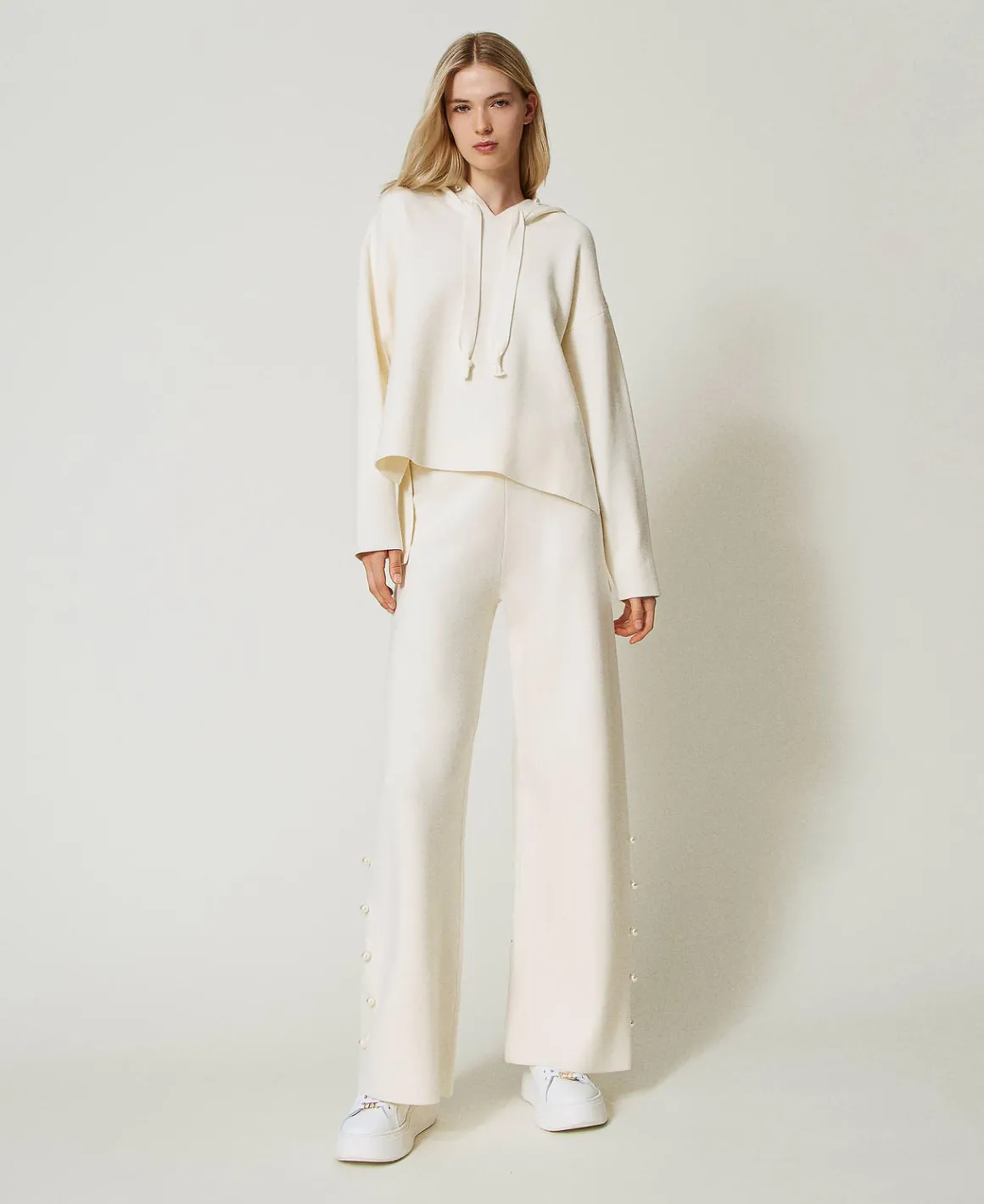 TWINSET Milano Maglia Con Cappuccio E Perle | Felpe | Maglie E Cardigan