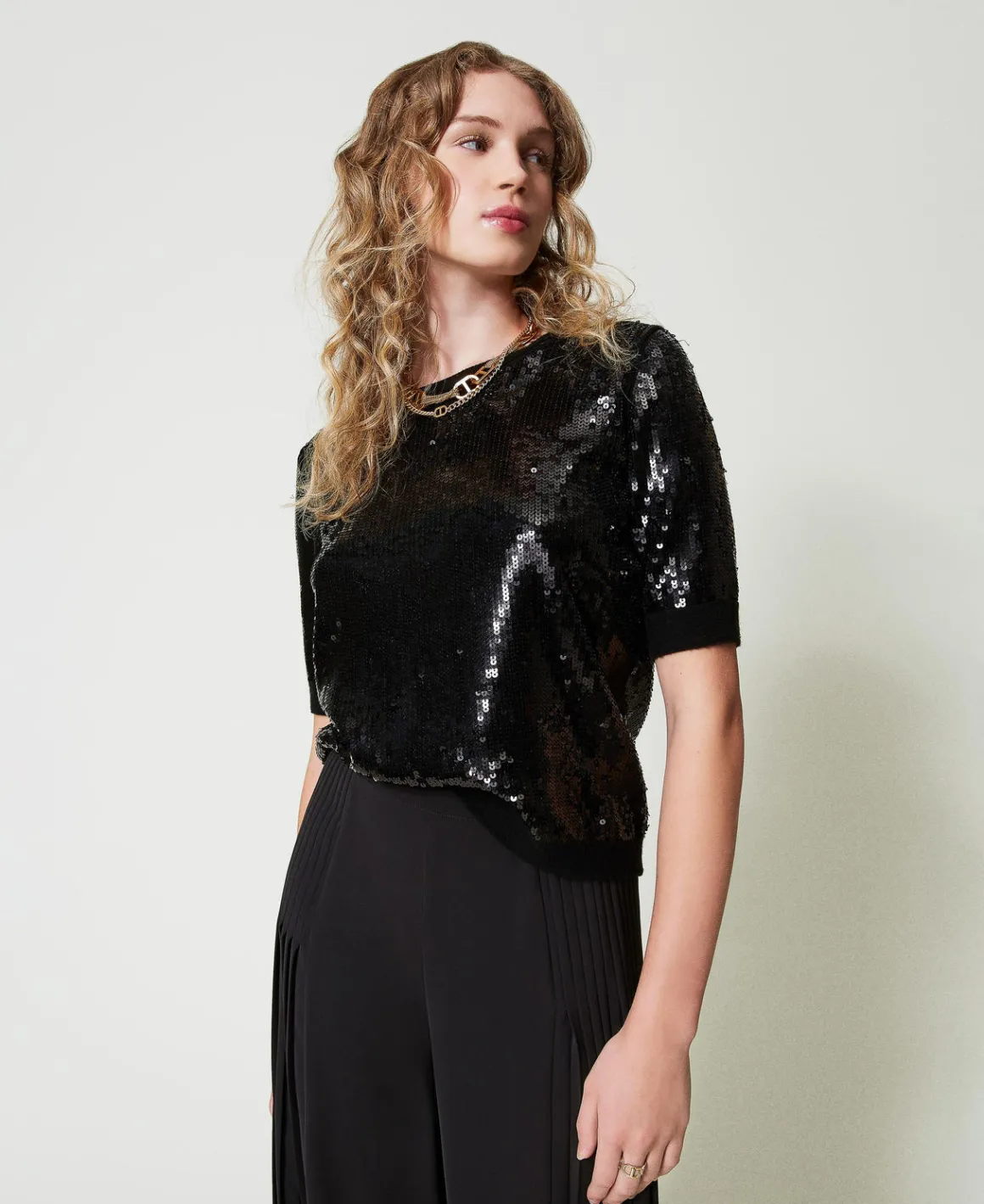 TWINSET Milano Maglia Con Ricamo In Full Paillettes | Maglie E Cardigan