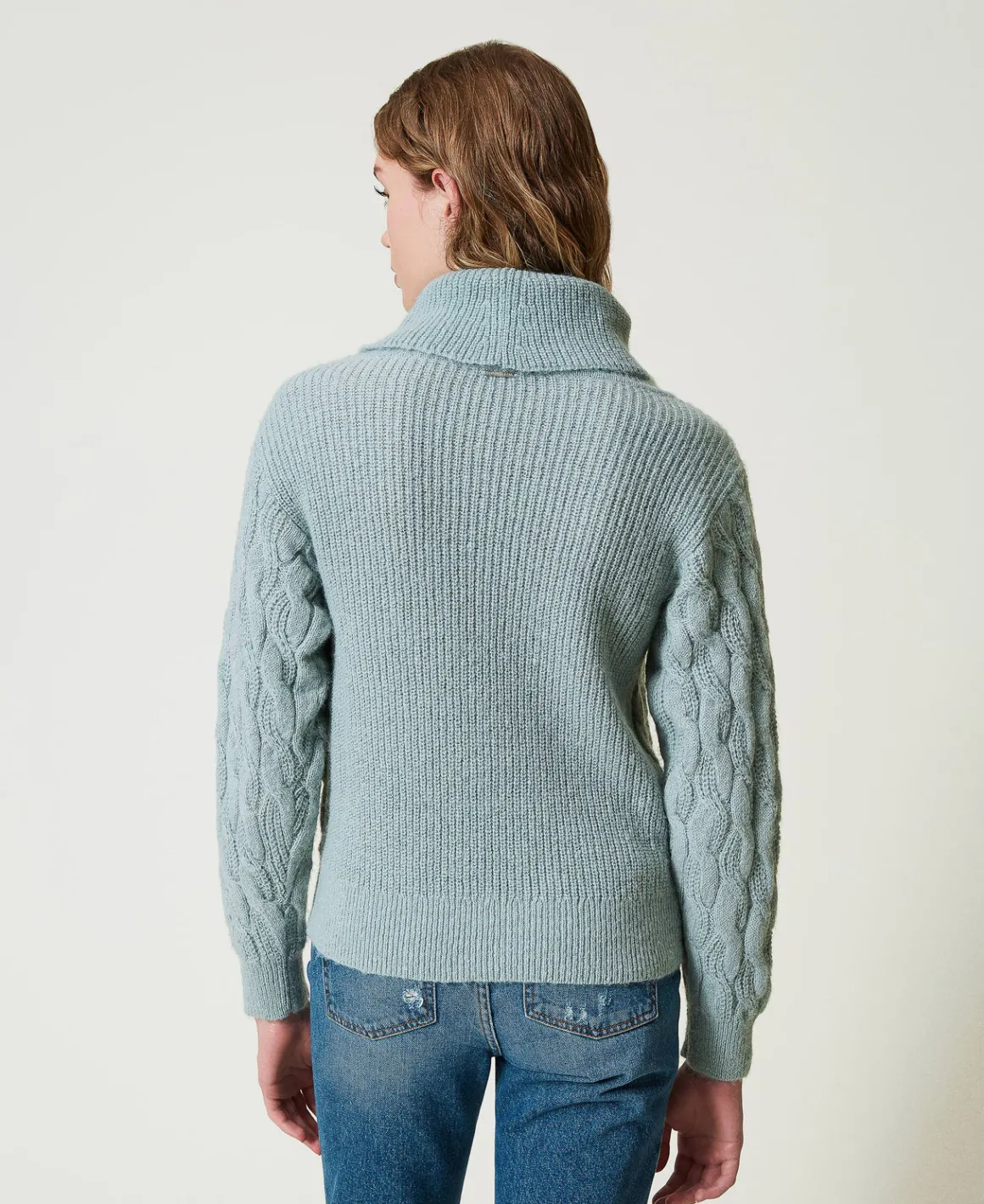 TWINSET Milano Maglia Con Trecce E Maxi Collo | Maglie E Cardigan