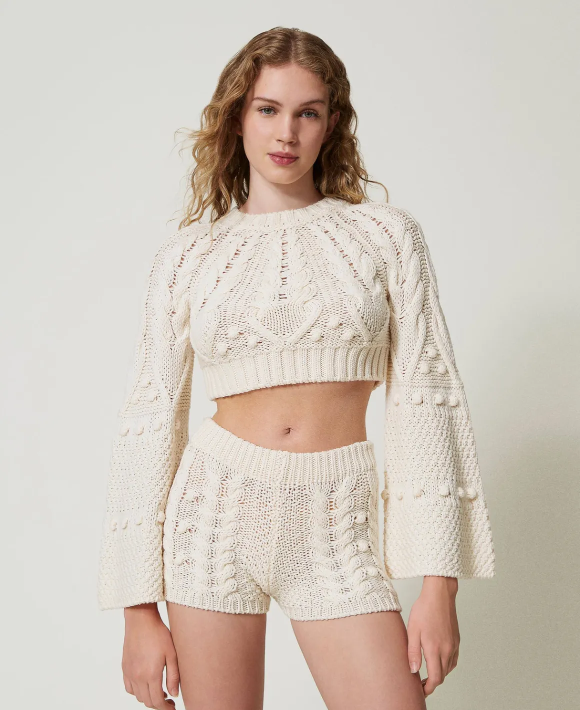 TWINSET Milano Maglia Cropped In Lana | Maglie E Cardigan