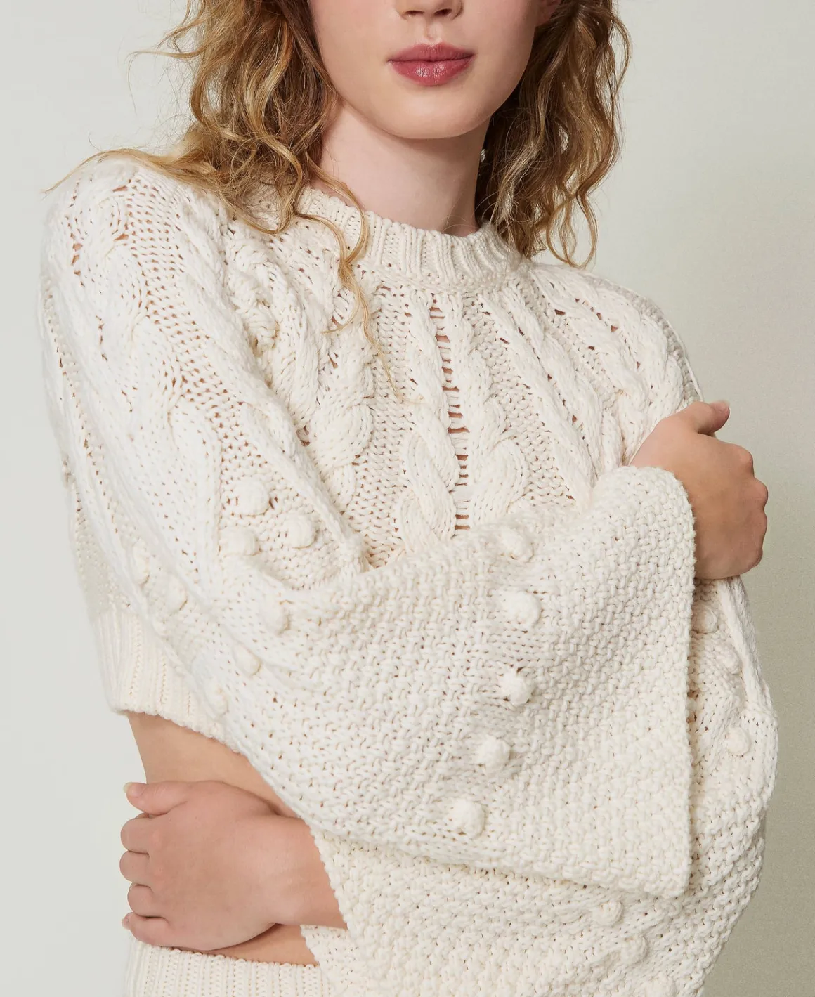 TWINSET Milano Maglia Cropped In Lana | Maglie E Cardigan