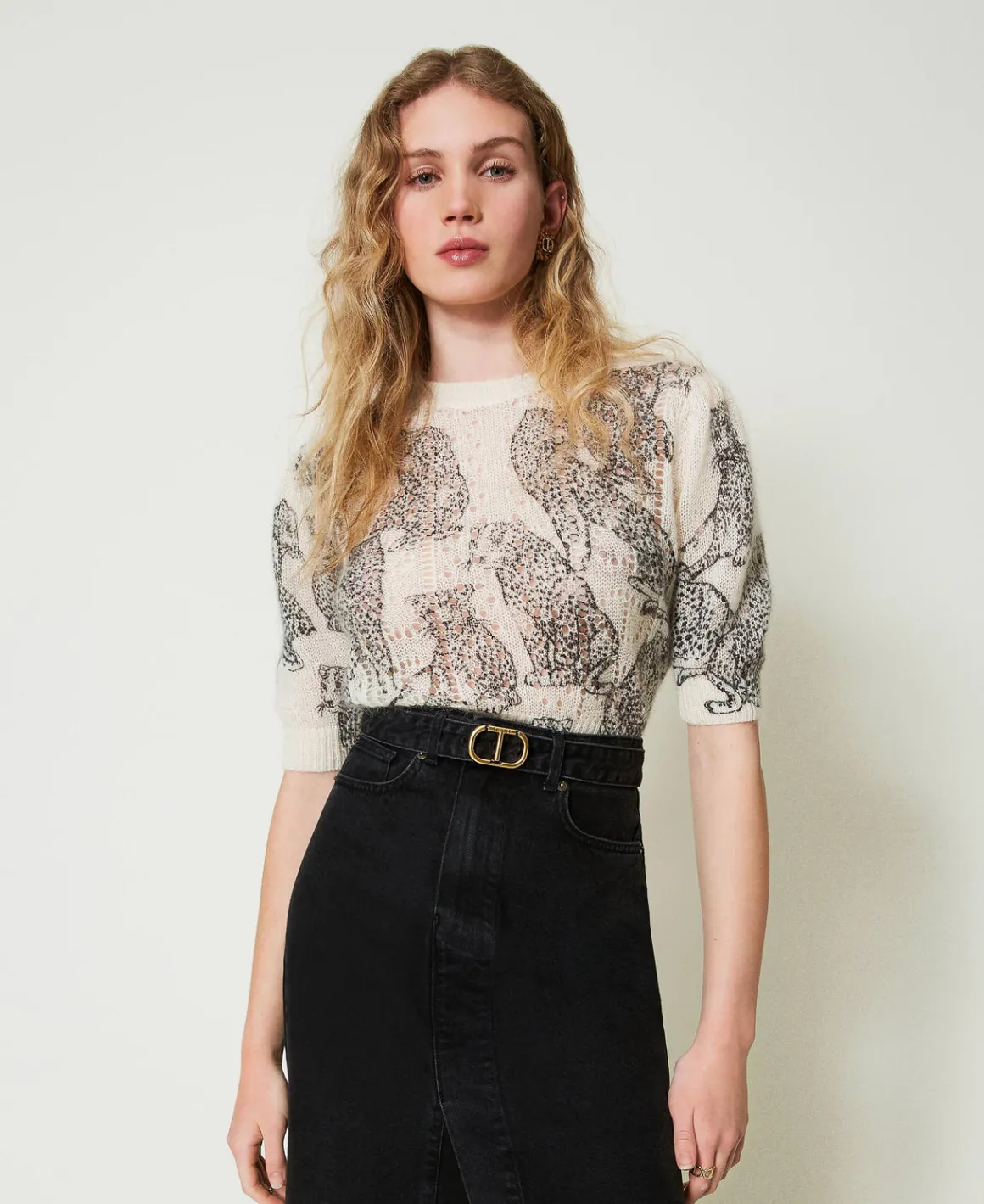 TWINSET Milano Maglia Cropped In Misto Lana E Mohair | Maglie E Cardigan
