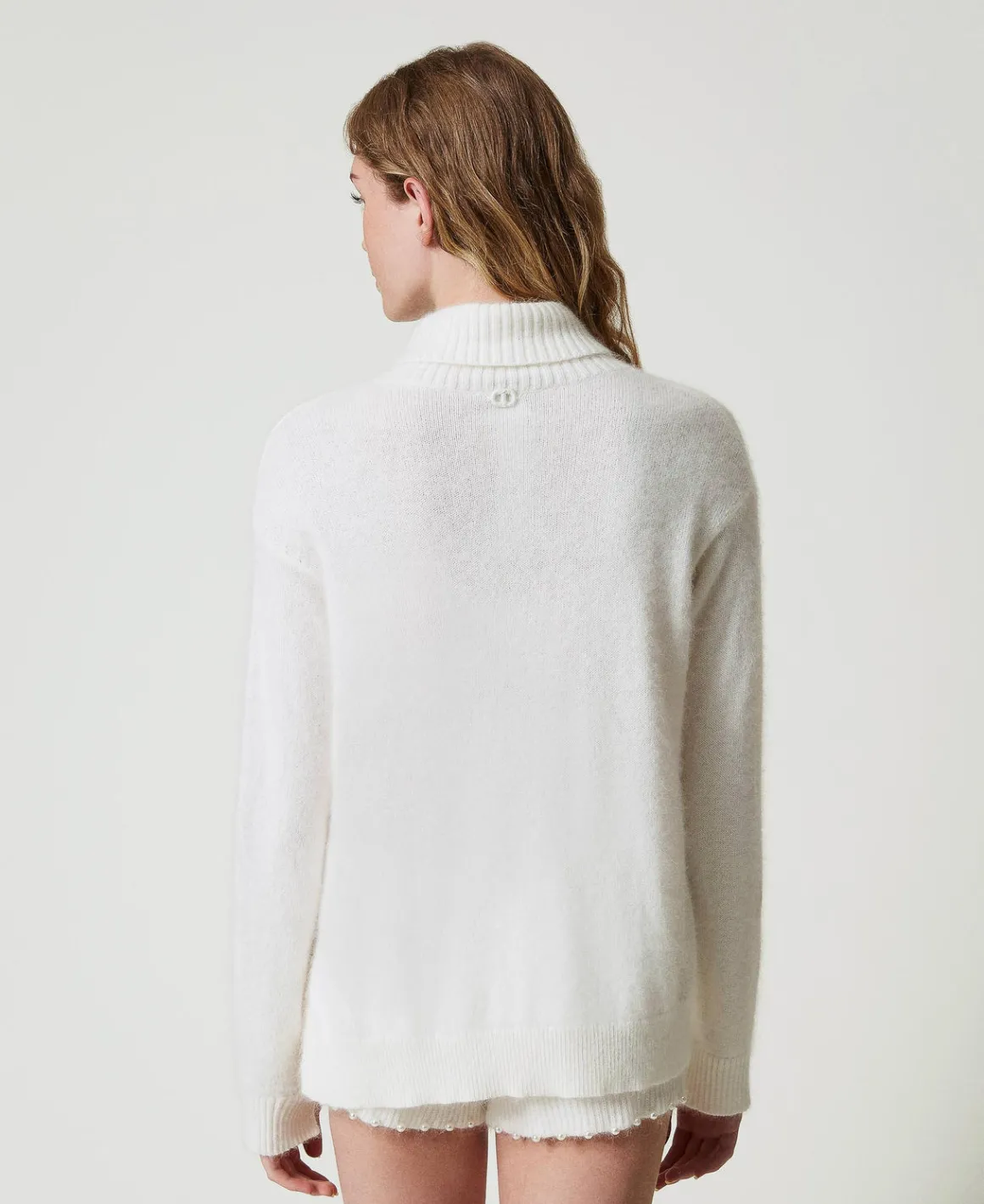 TWINSET Milano Maglia Dolcevita In Misto Angora Con Perle | Maglie E Cardigan
