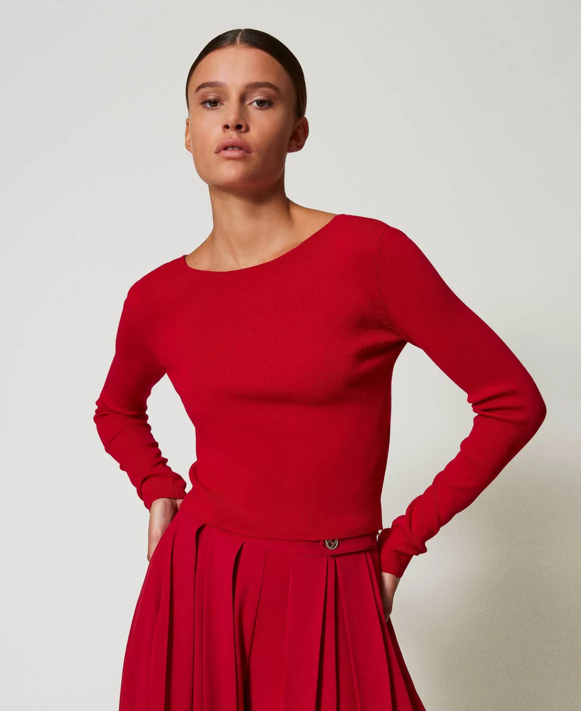 TWINSET Milano Maglia Doppio Uso Con Oval T | Maglie E Cardigan