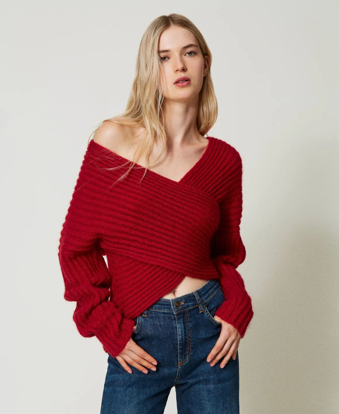 TWINSET Milano Maglia Doppio Uso In Misto Mohair | Maglie E Cardigan