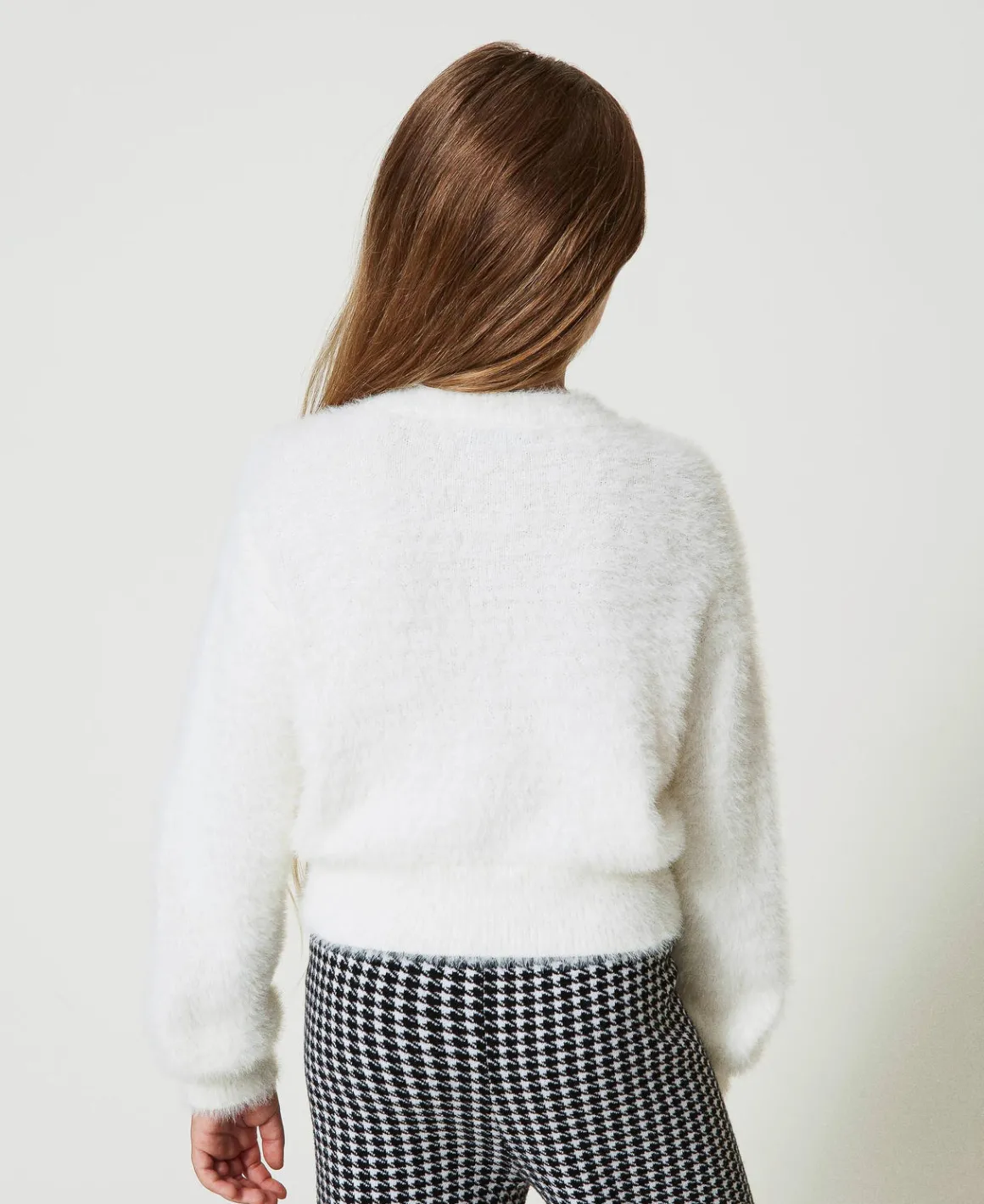 TWINSET Milano Maglia Effetto Pelliccia Con Logo Oval T | Maglie E Cardigan