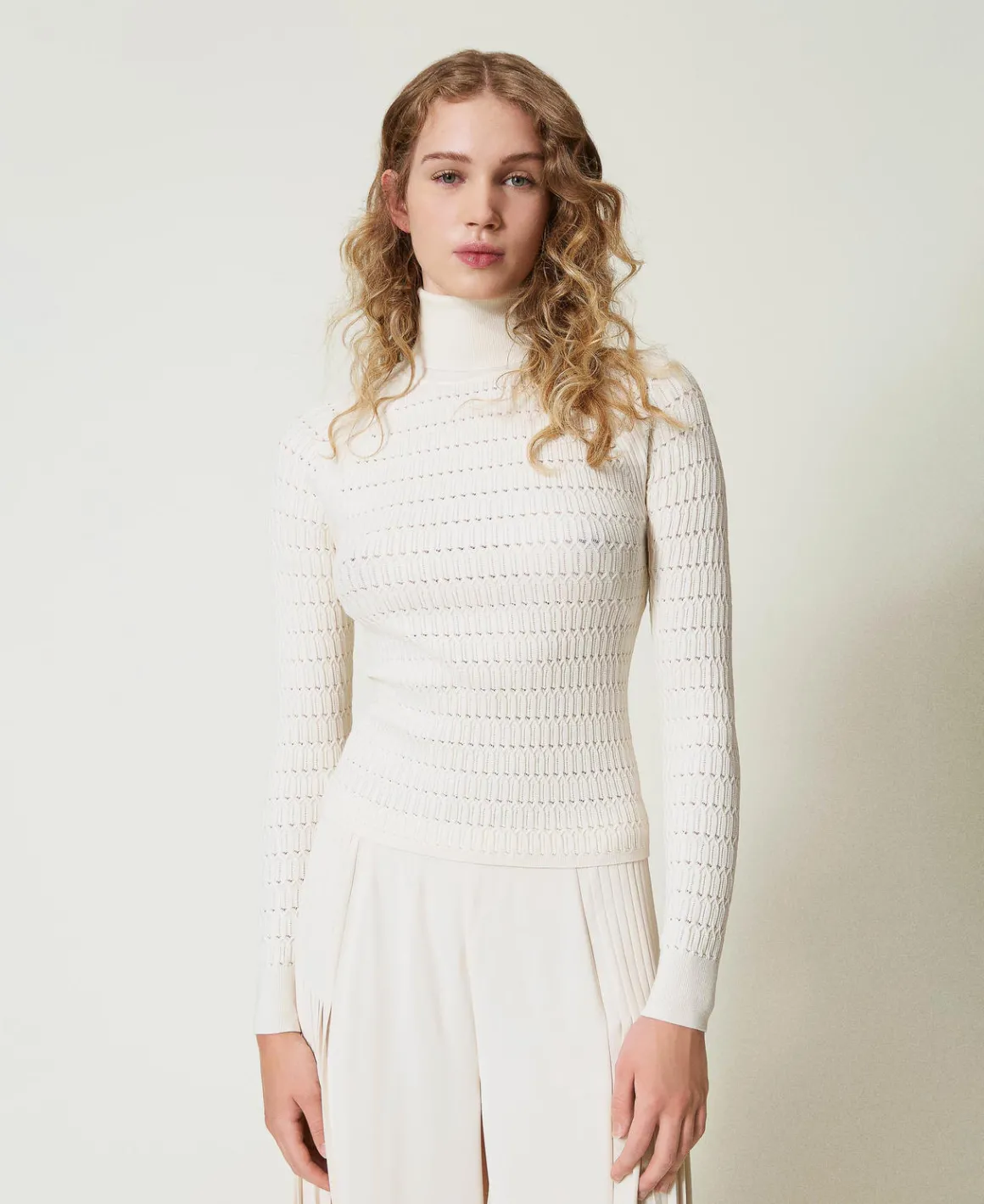 TWINSET Milano Maglia Fitted A Collo Alto | Maglie E Cardigan