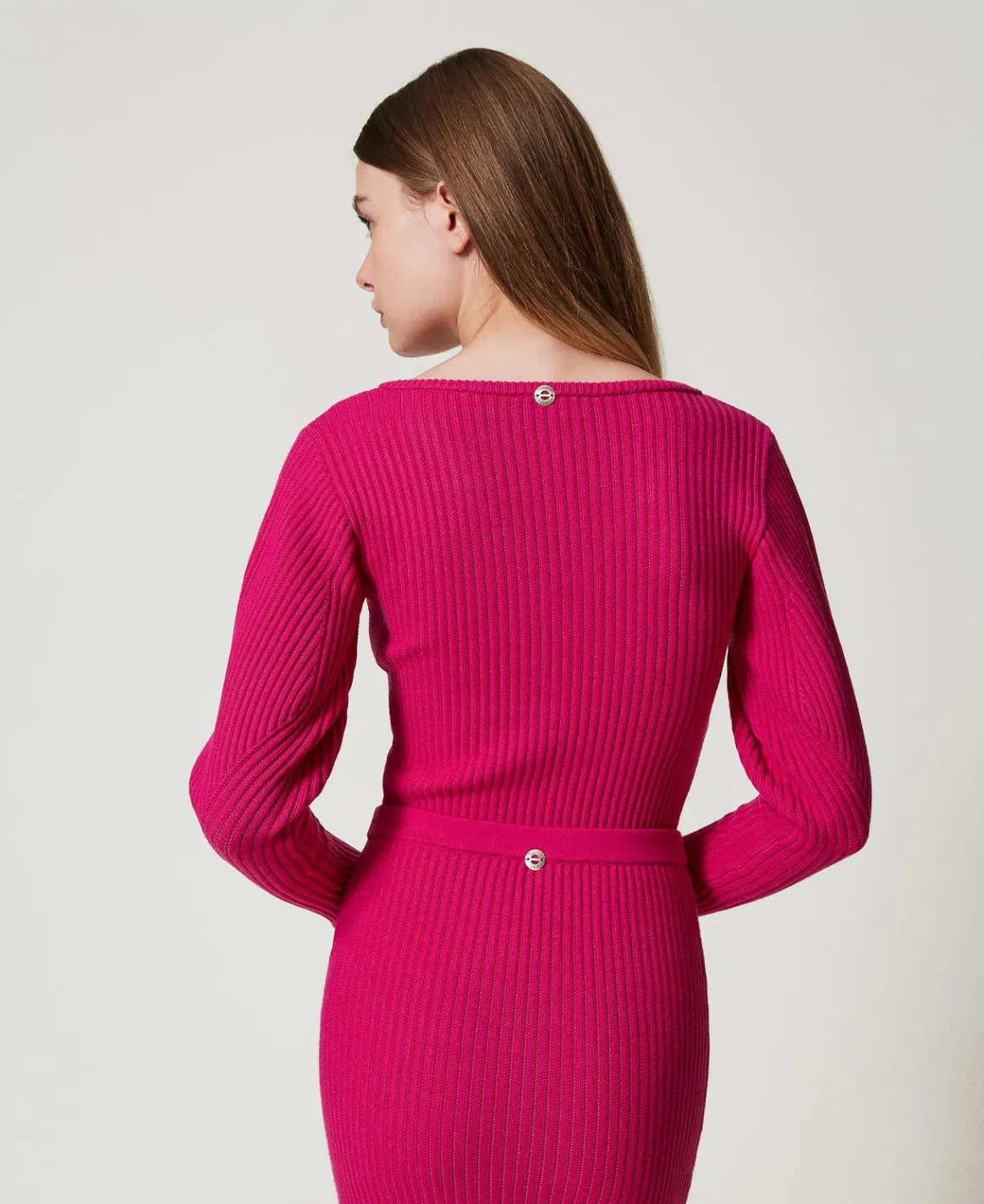 TWINSET Milano Maglia Fitted A Coste | Maglie E Cardigan