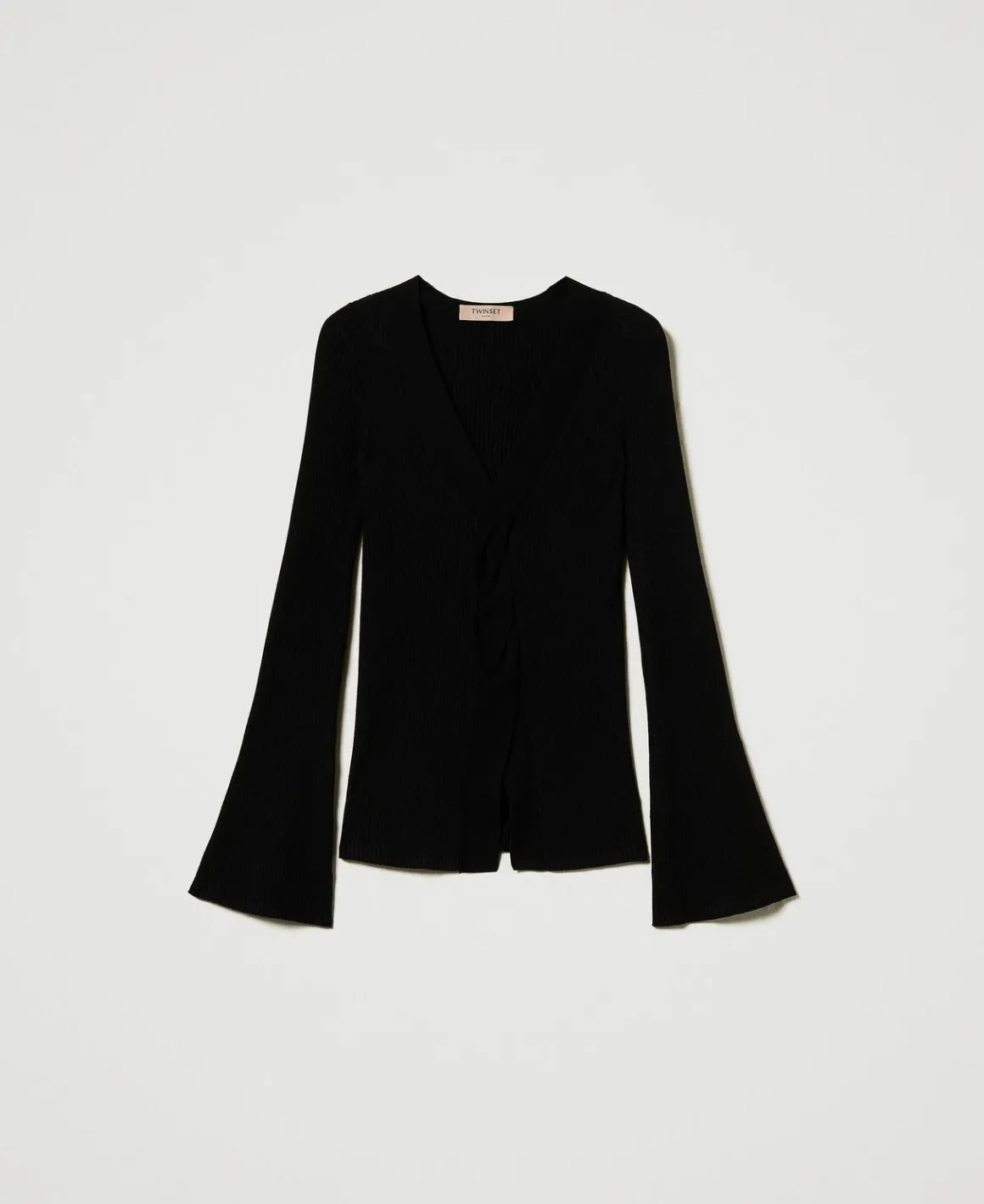 TWINSET Milano Maglia Fitted A Costine Con Incrocio | Maglie E Cardigan