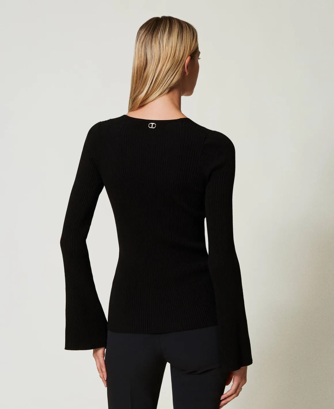 TWINSET Milano Maglia Fitted A Costine Con Incrocio | Maglie E Cardigan