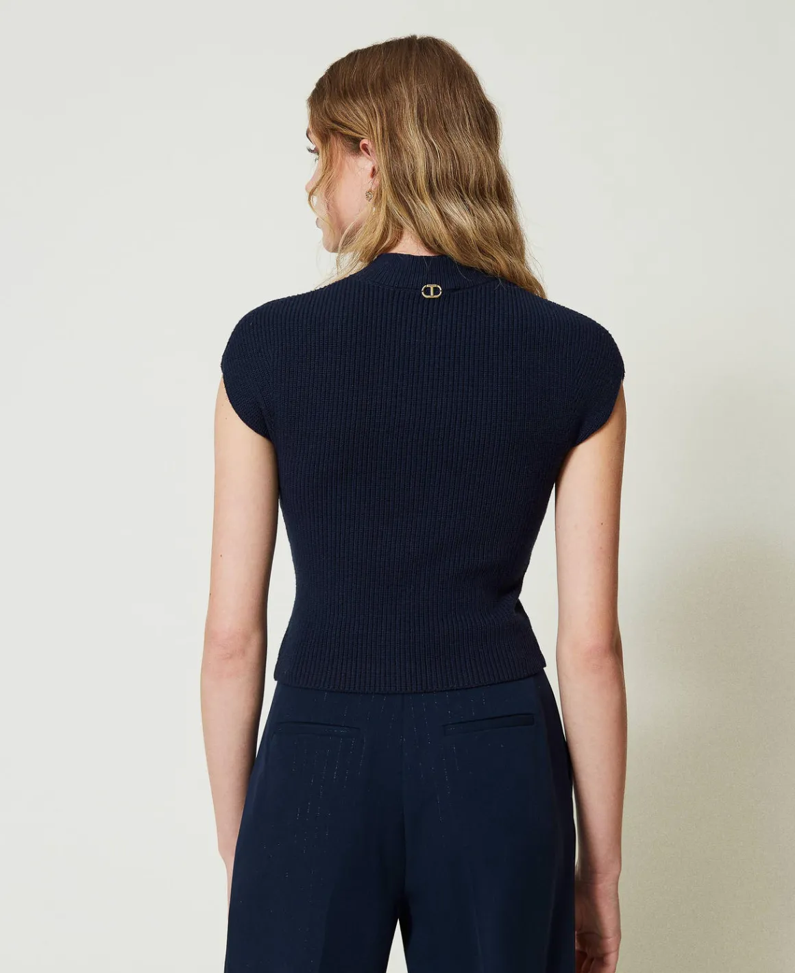 TWINSET Milano Maglia Fitted A Costine Décor | Maglie E Cardigan
