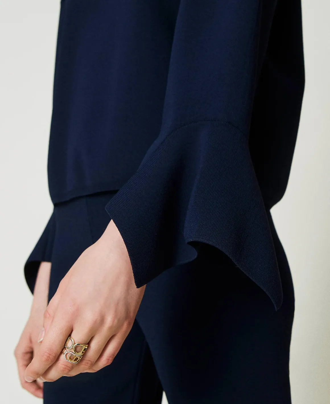 TWINSET Milano Maglia Girocollo Con Volant | Maglie E Cardigan