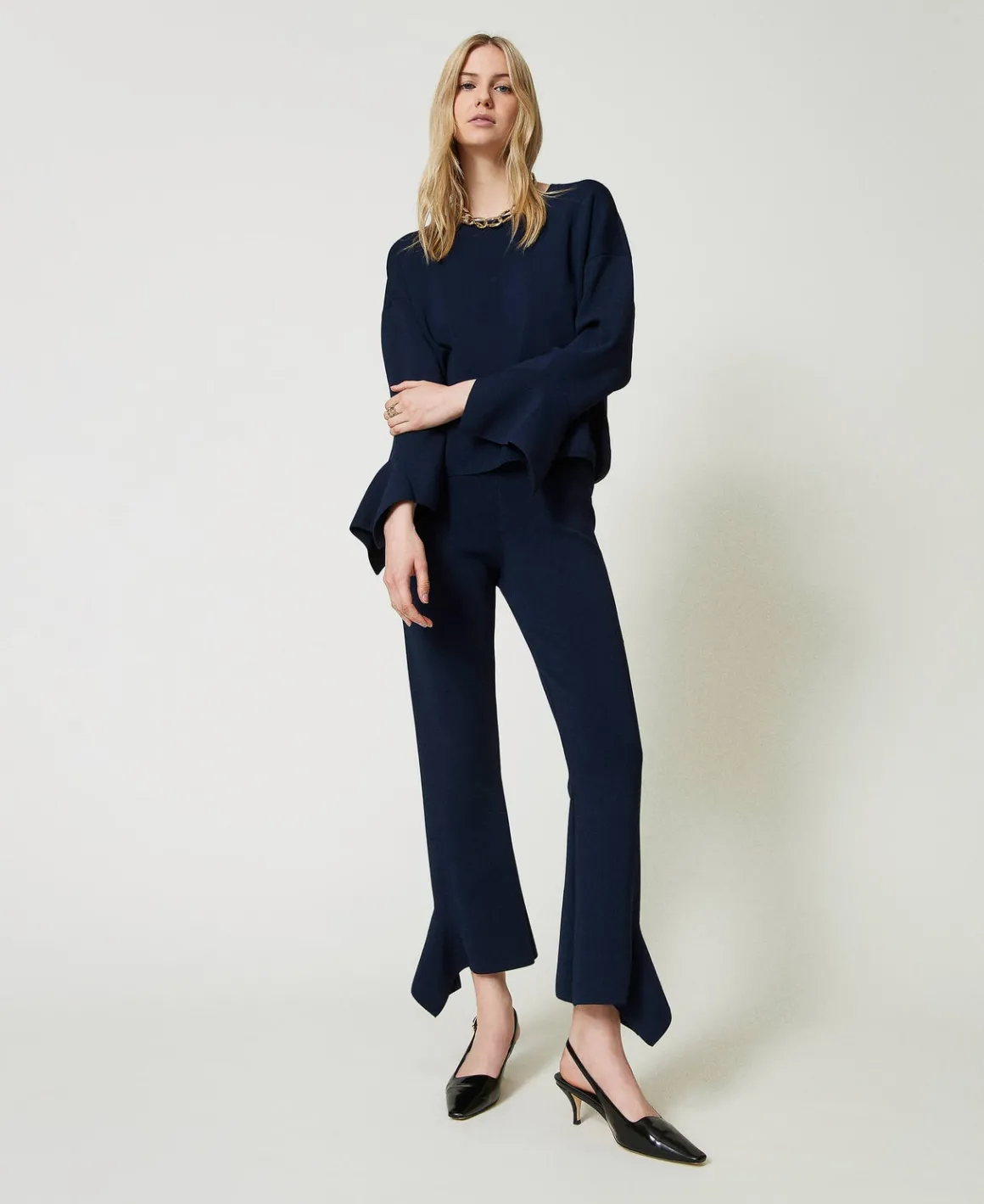 TWINSET Milano Maglia Girocollo Con Volant | Maglie E Cardigan