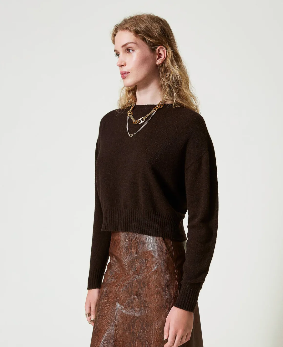 TWINSET Milano Maglia Girocollo In Eco-cashmere | Maglie E Cardigan
