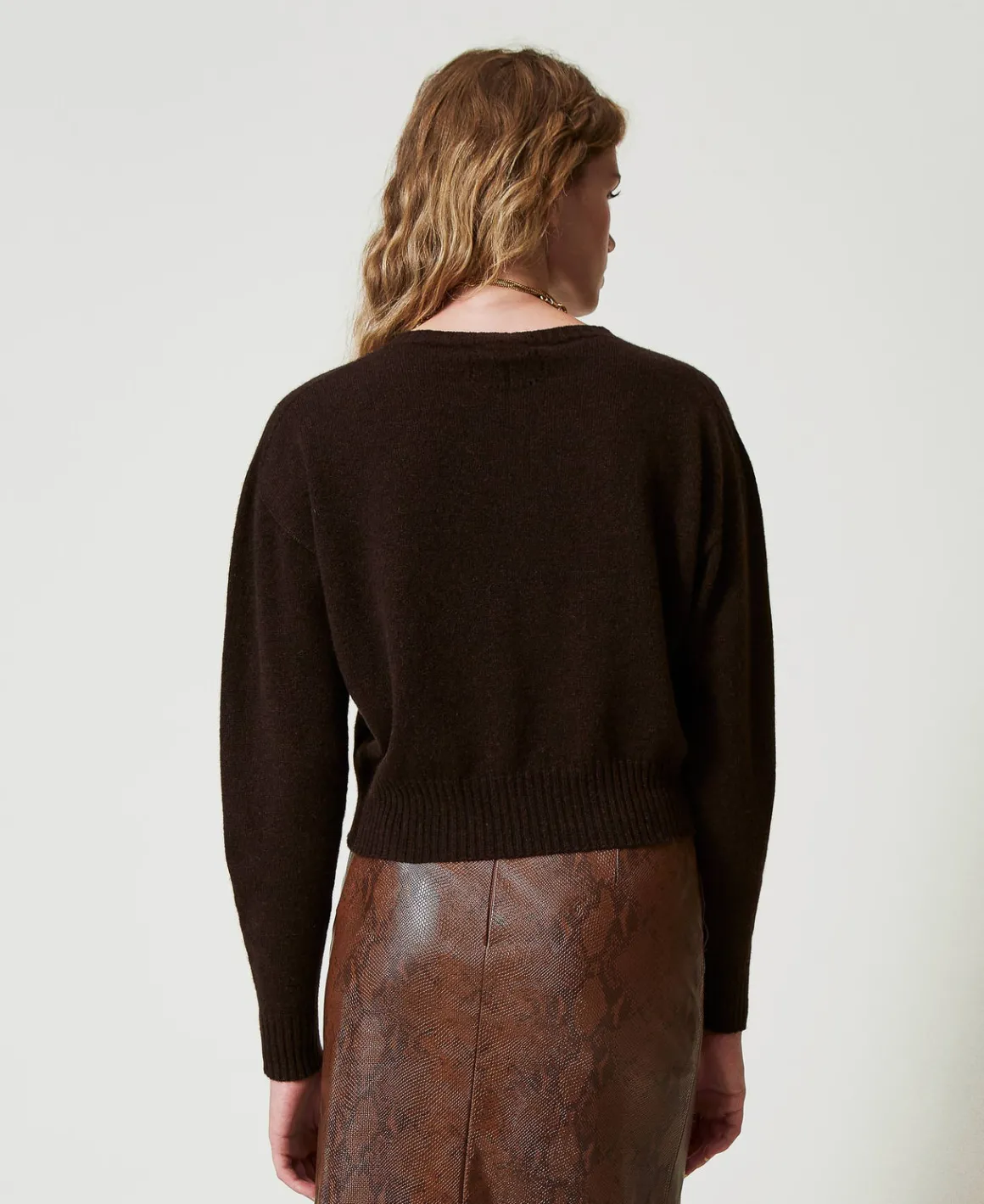 TWINSET Milano Maglia Girocollo In Eco-cashmere | Maglie E Cardigan