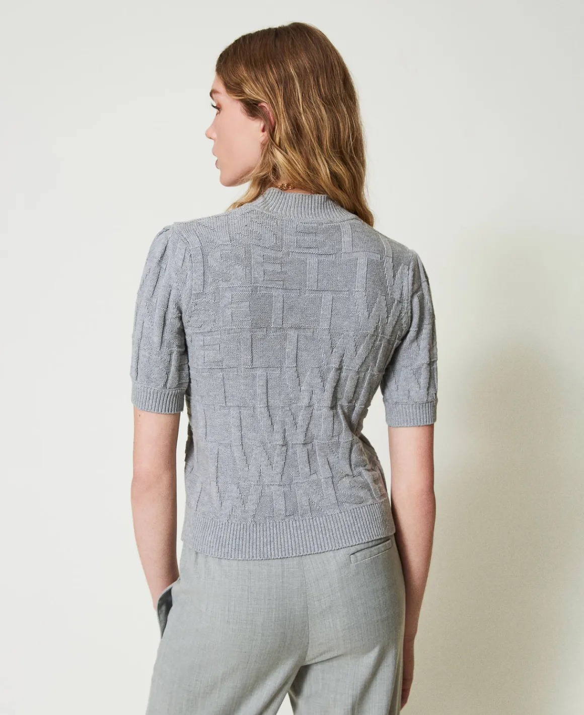 TWINSET Milano Maglia In Cotone E Cashmere Con Logo | Maglie E Cardigan