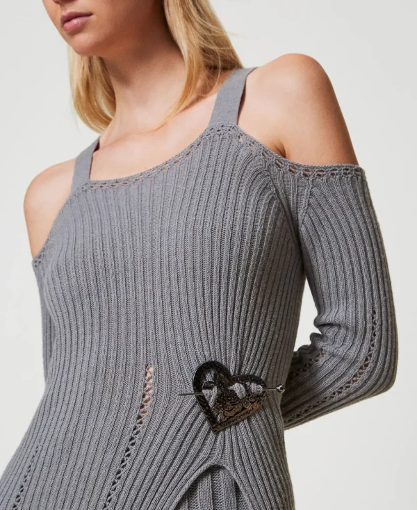 TWINSET Milano Maglia In Filato Treeblend Con Spilla | Maglie E Cardigan