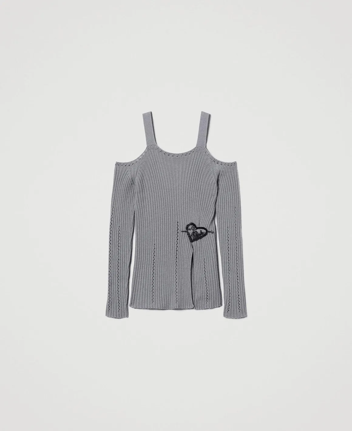 TWINSET Milano Maglia In Filato Treeblend Con Spilla | Maglie E Cardigan