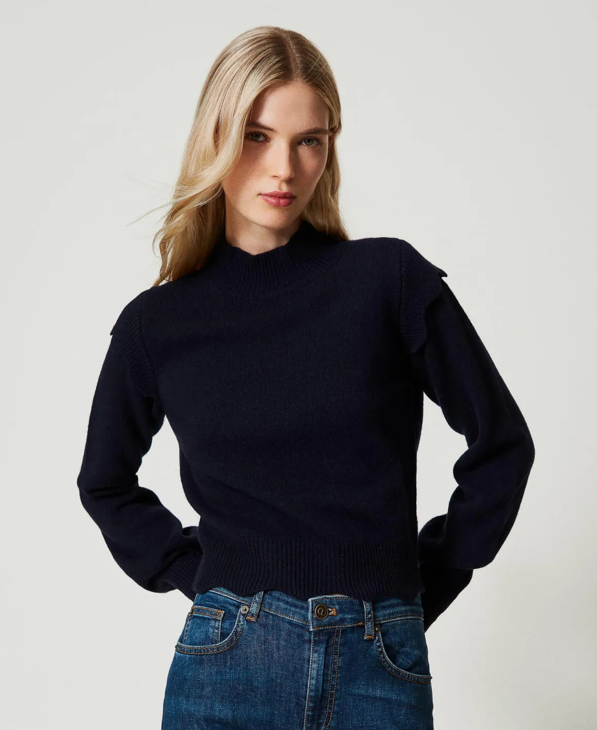 TWINSET Milano Maglia In Lana E Cashmere Con Smerli | Maglie E Cardigan
