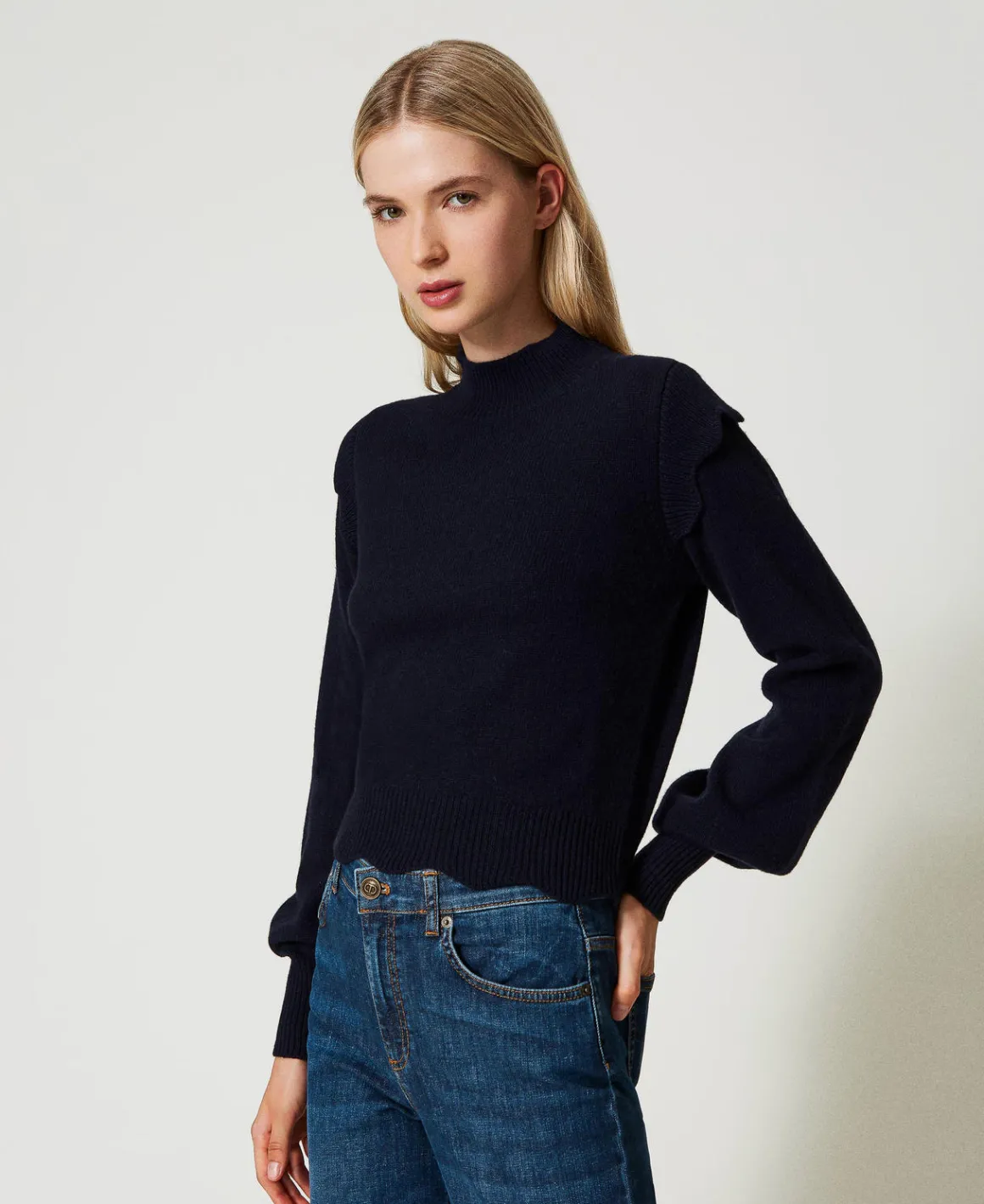 TWINSET Milano Maglia In Lana E Cashmere Con Smerli | Maglie E Cardigan