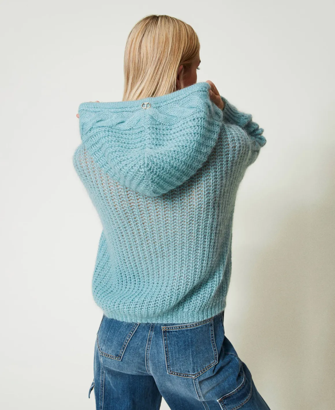 TWINSET Milano Maglia In Lana E Mohair Con Cappuccio | Maglie E Cardigan