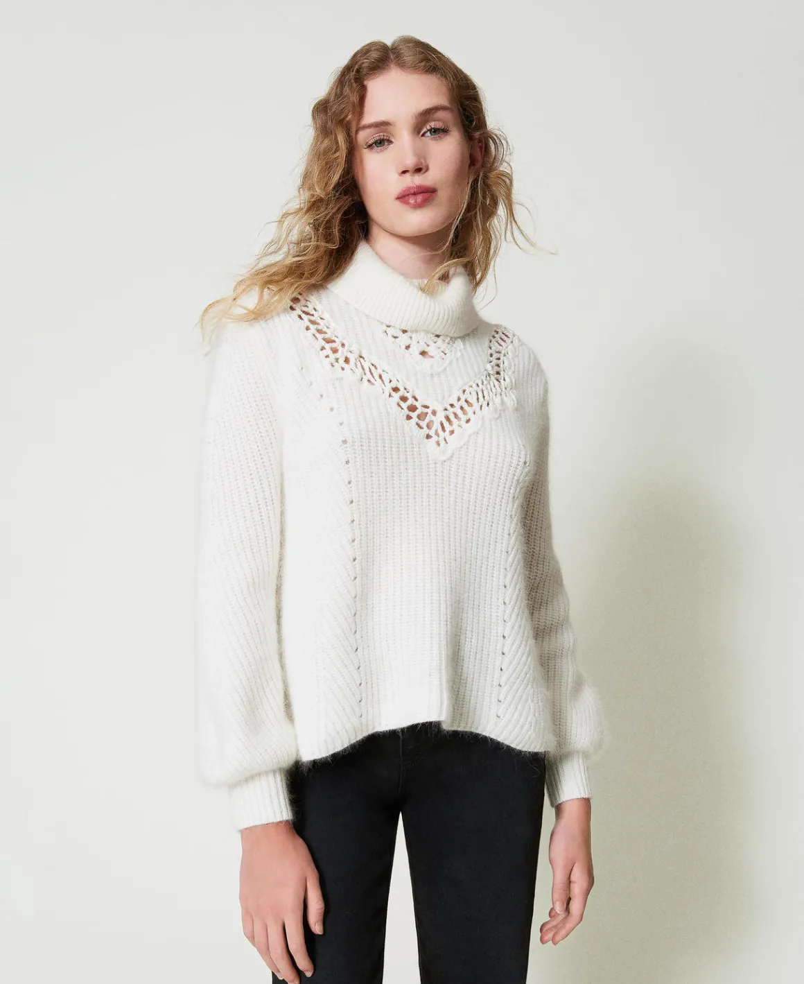 TWINSET Milano Maglia In Misto Angora Con Ricami | Maglie E Cardigan