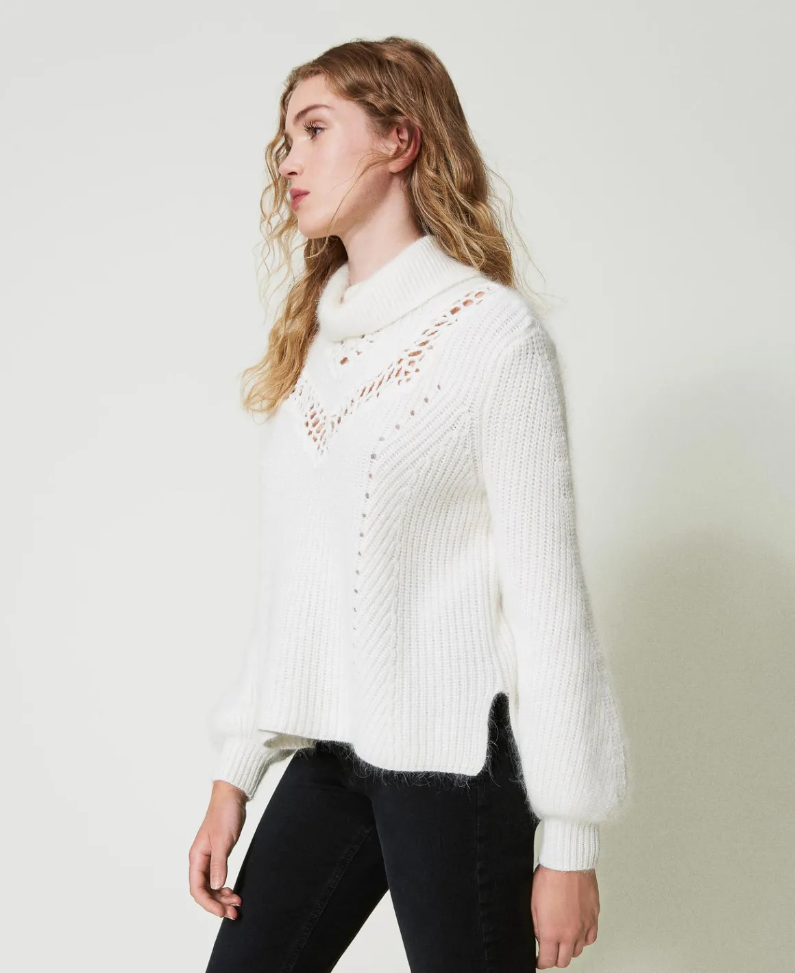 TWINSET Milano Maglia In Misto Angora Con Ricami | Maglie E Cardigan