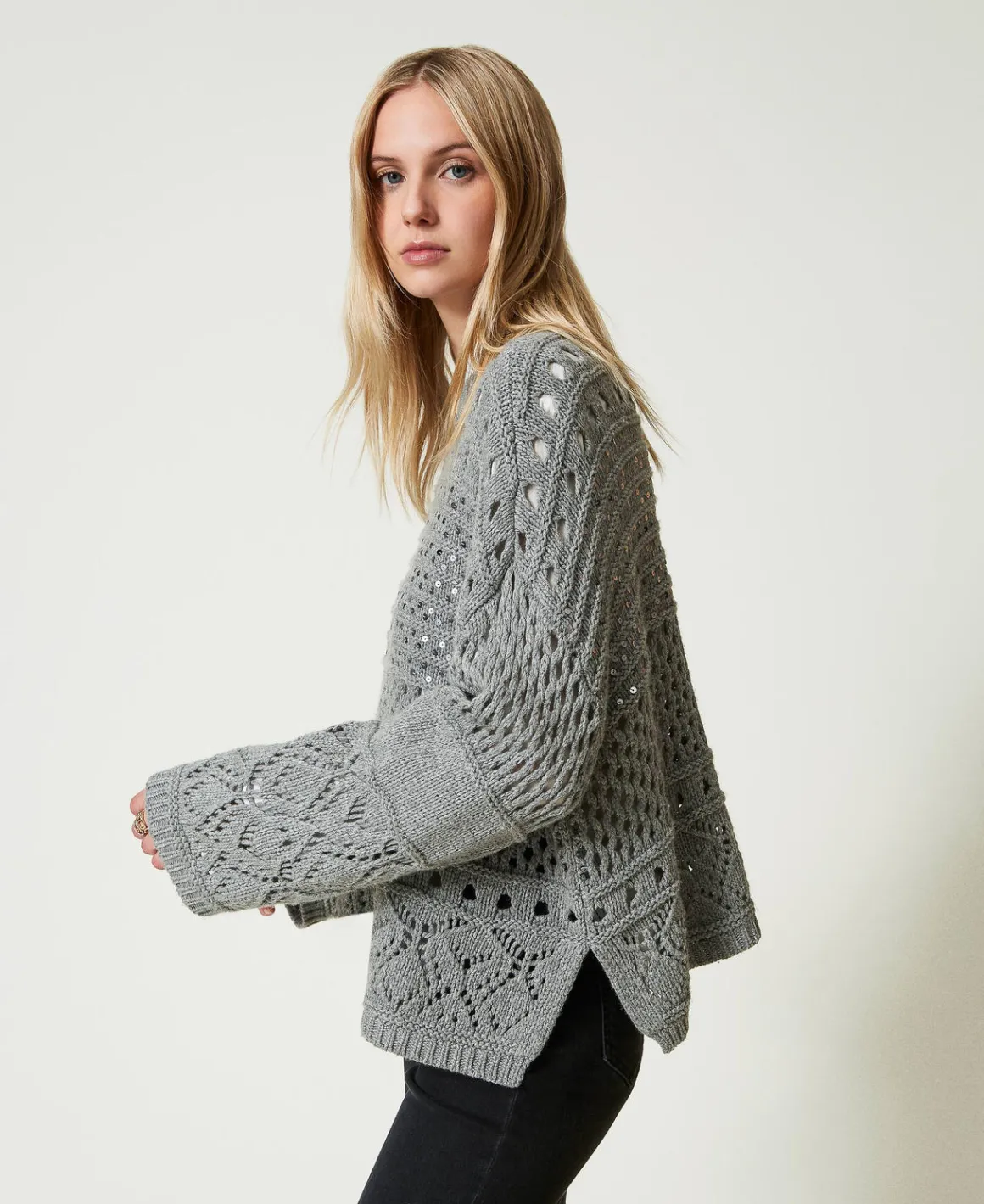 TWINSET Milano Maglia In Misto Lana Con Paillettes | Maglie E Cardigan
