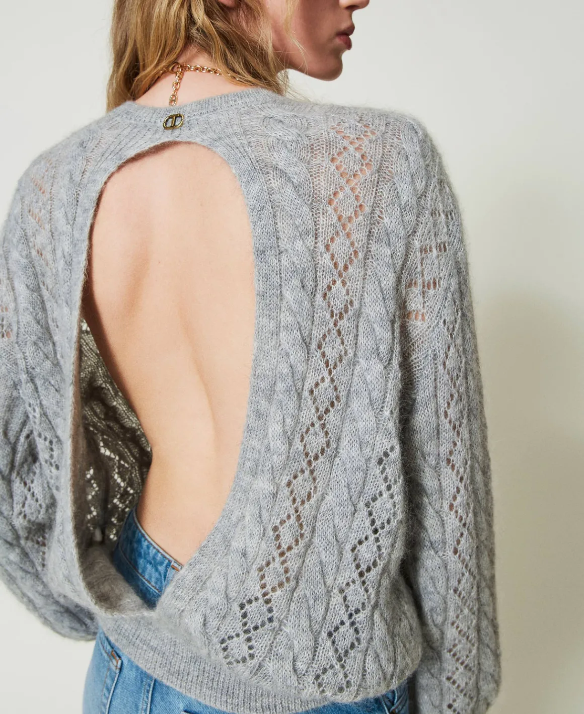 TWINSET Milano Maglia In Misto Mohair Con Trecce E Oblò | Maglie E Cardigan