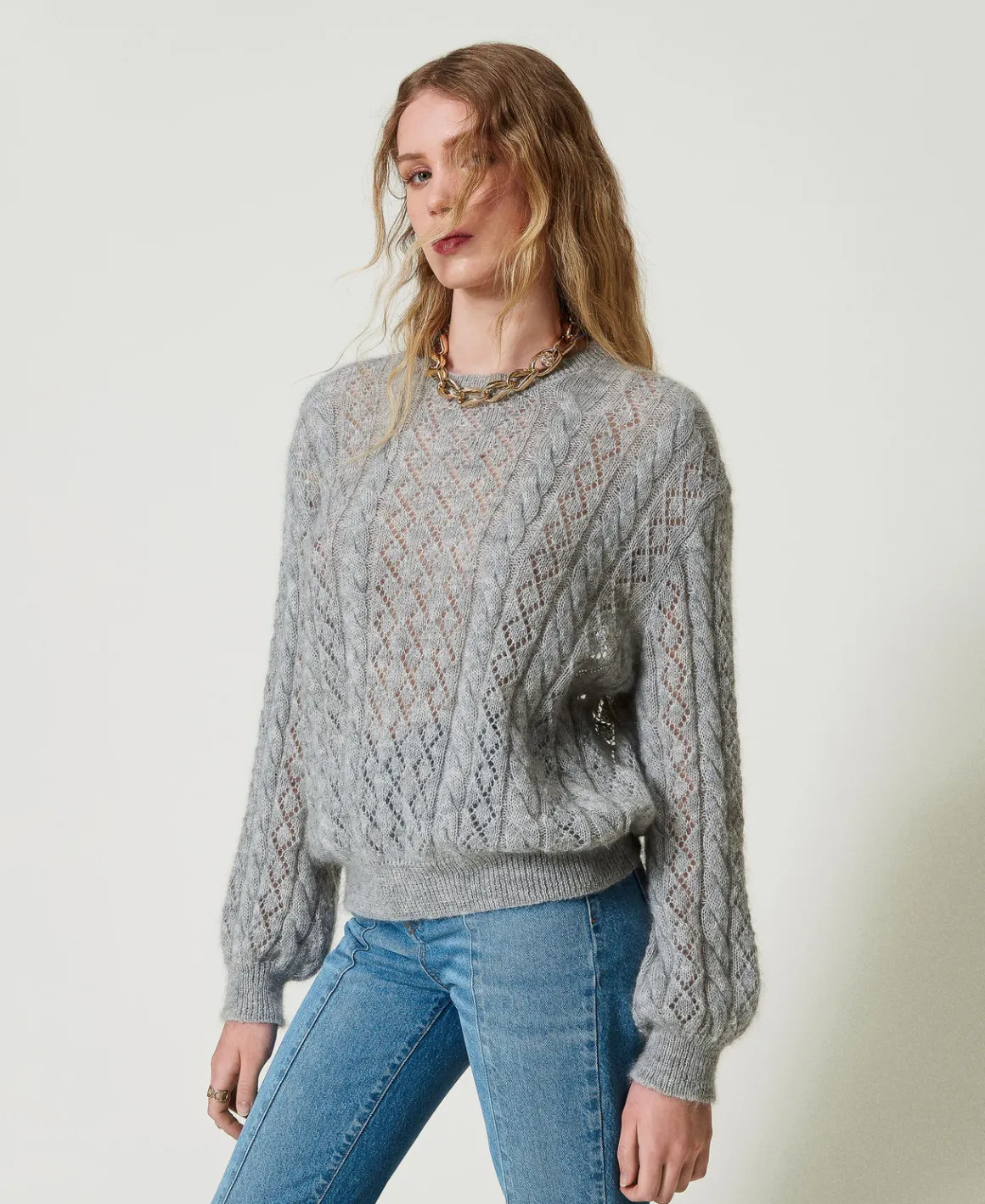 TWINSET Milano Maglia In Misto Mohair Con Trecce E Oblò | Maglie E Cardigan