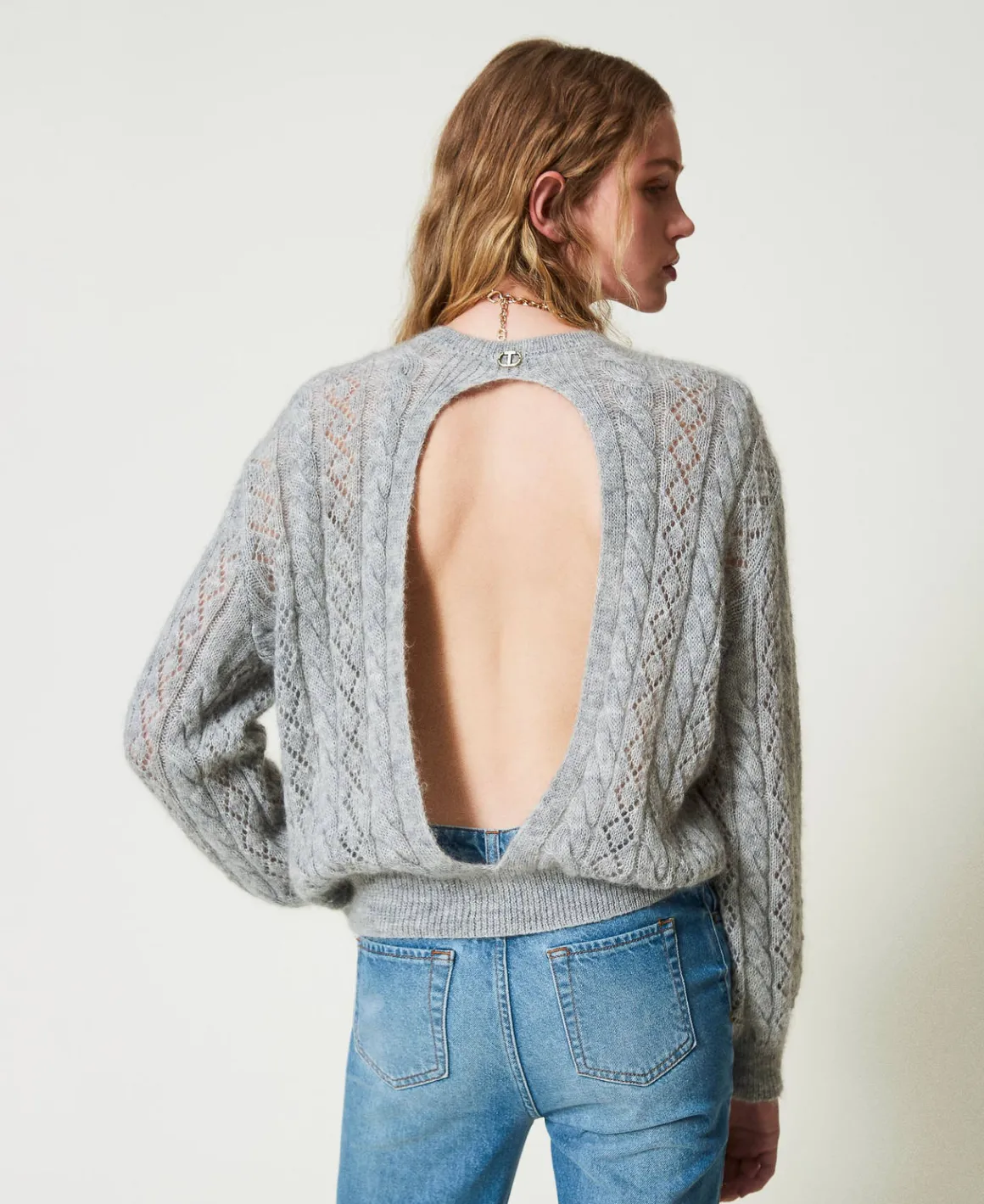 TWINSET Milano Maglia In Misto Mohair Con Trecce E Oblò | Maglie E Cardigan