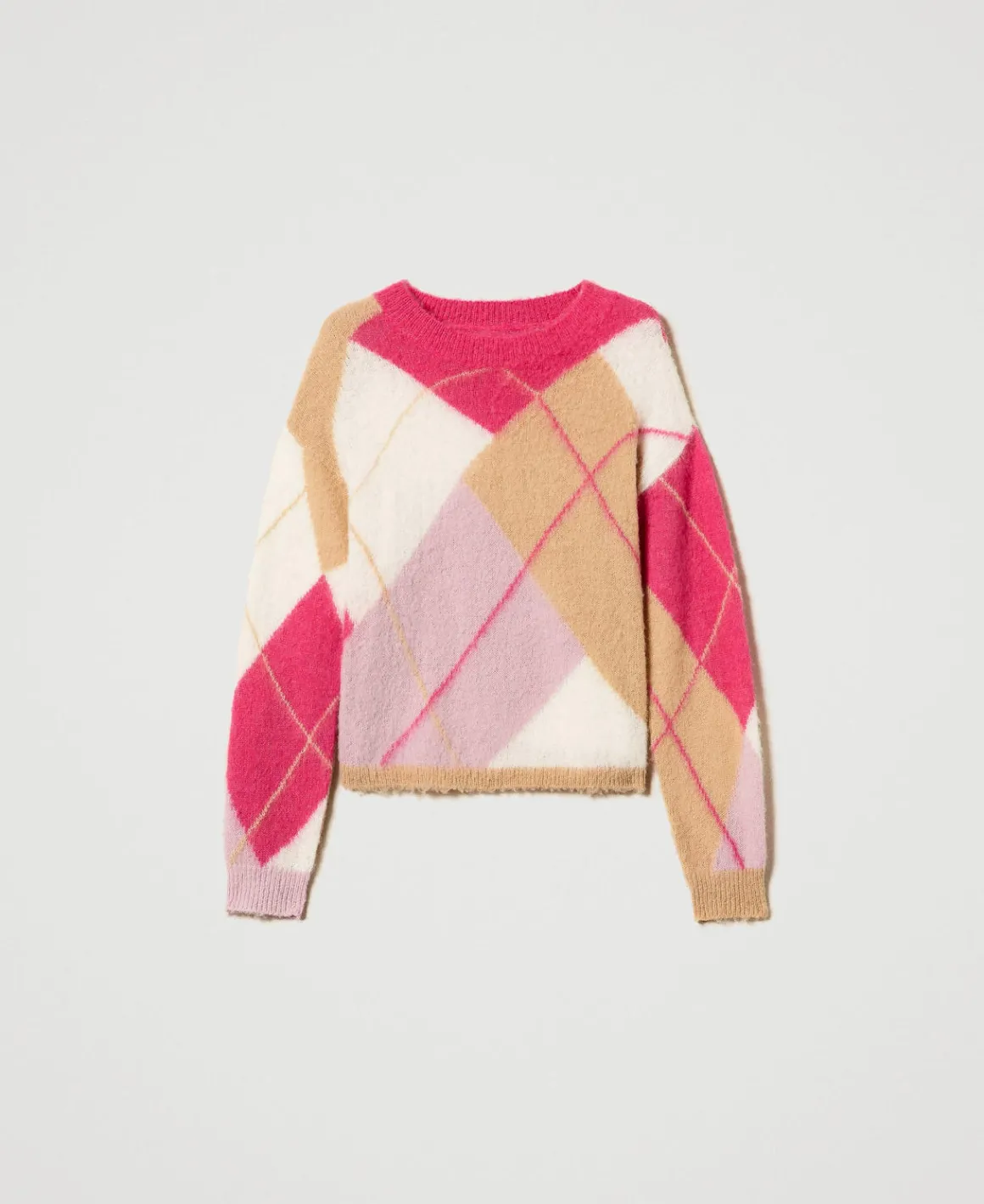 TWINSET Milano Maglia Jacquard Argyle In Misto Lana | Maglie E Cardigan