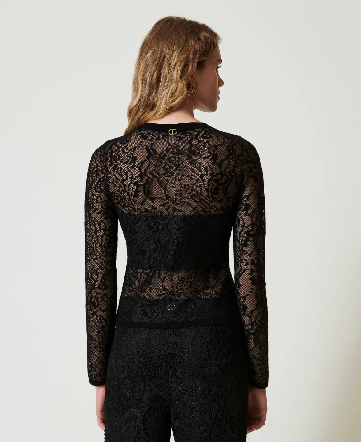 TWINSET Milano Maglia Jacquard Effetto Pizzo | Maglie E Cardigan