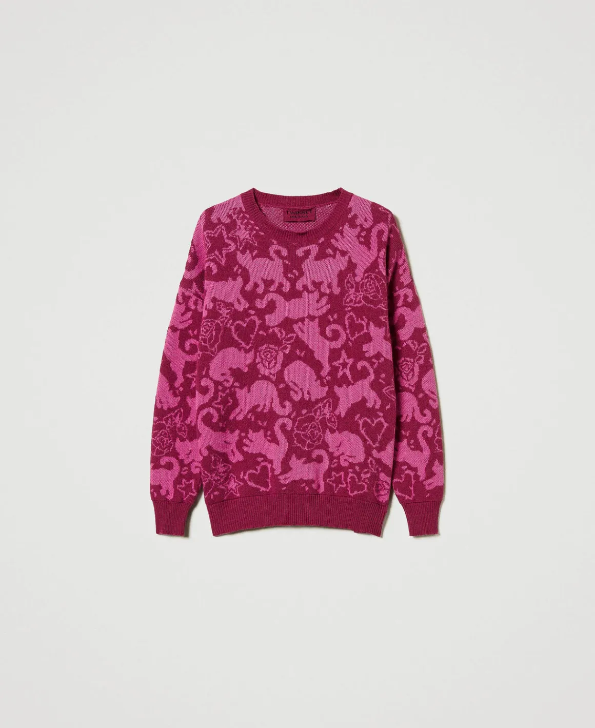 TWINSET Milano Maglia Jacquard In Filato Treeblend | Maglie E Cardigan