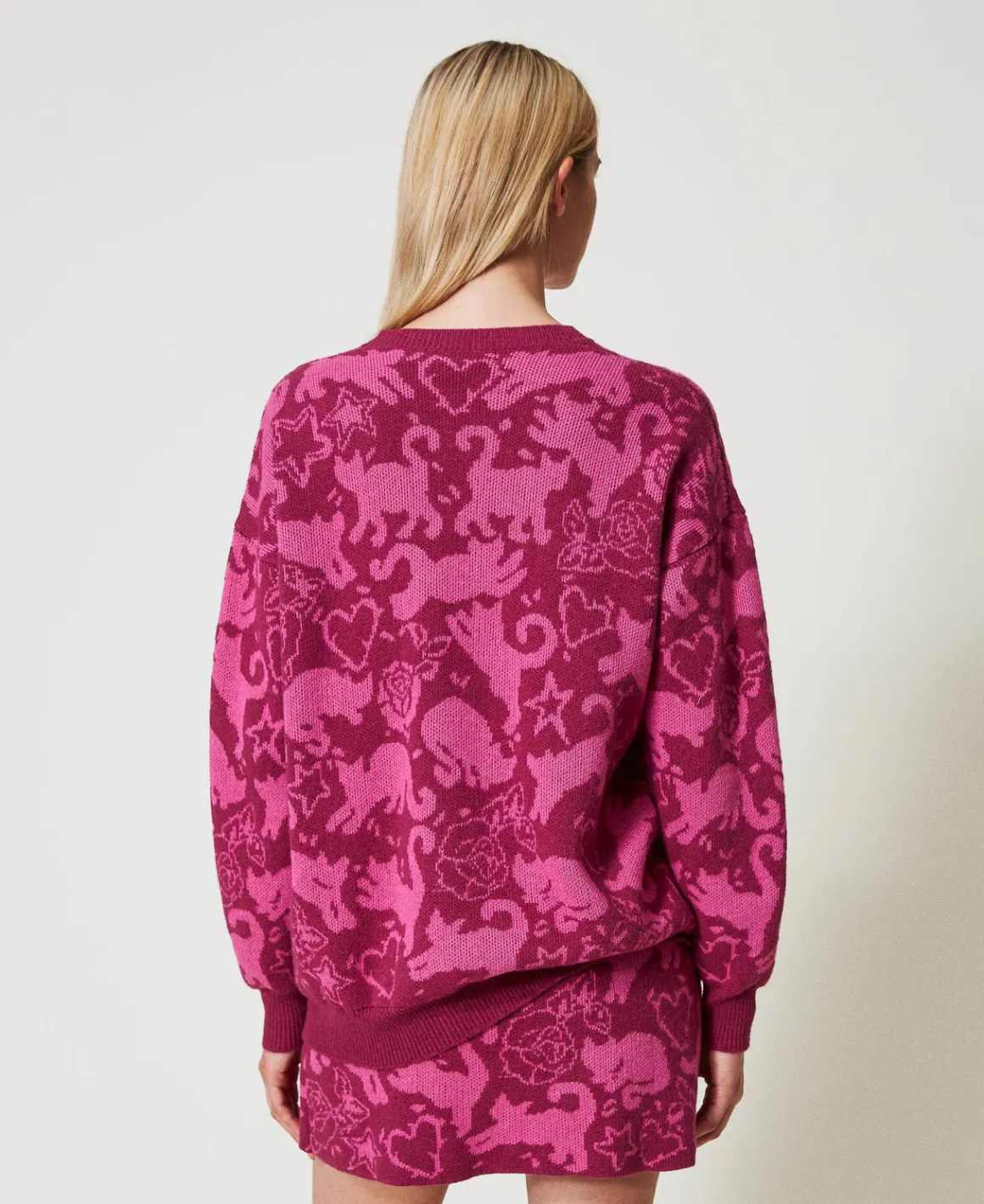 TWINSET Milano Maglia Jacquard In Filato Treeblend | Maglie E Cardigan