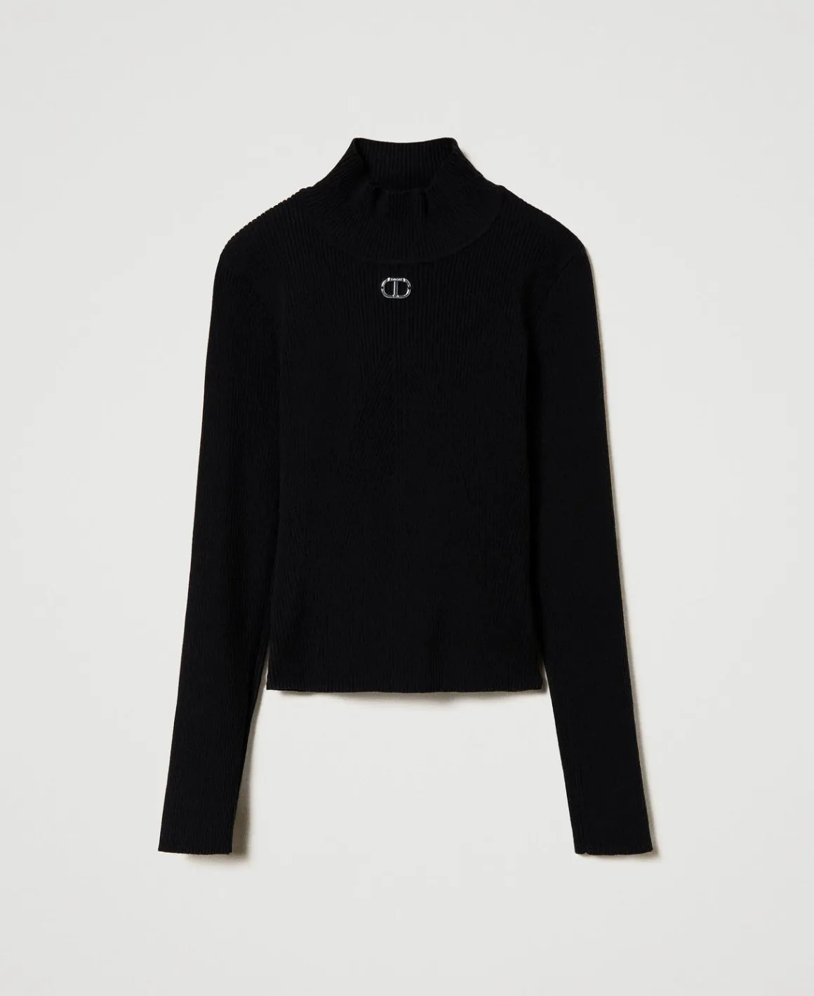 TWINSET Milano Maglia Lupetto A Costine Con Logo | Maglie E Cardigan