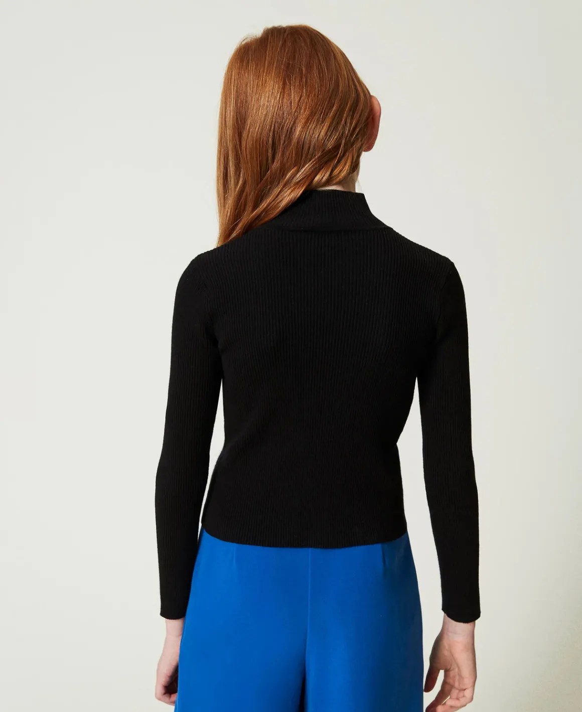 TWINSET Milano Maglia Lupetto A Costine Con Logo | Maglie E Cardigan