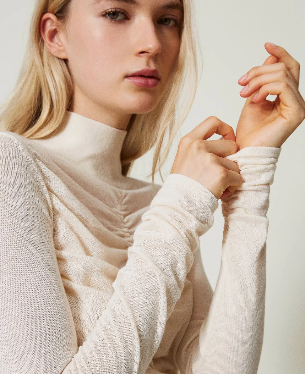 TWINSET Milano Maglia Lupetto Con Arricciatura | Maglie E Cardigan