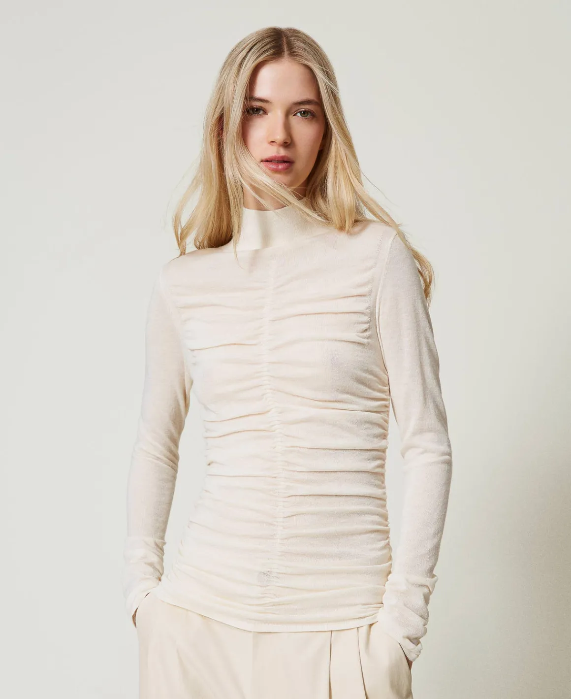 TWINSET Milano Maglia Lupetto Con Arricciatura | Maglie E Cardigan